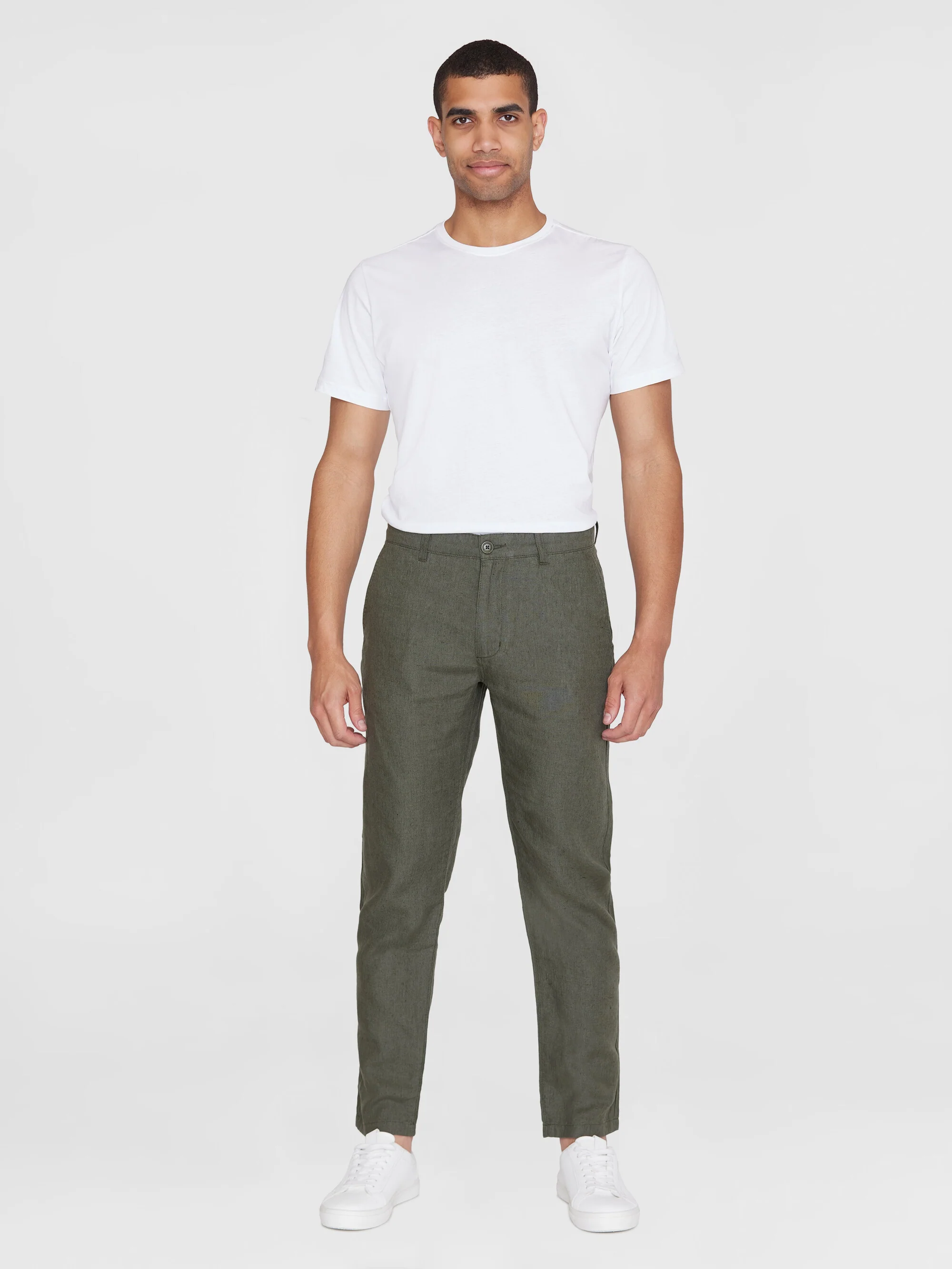 Chuck regular linen pants - Burned Olive - Image 2