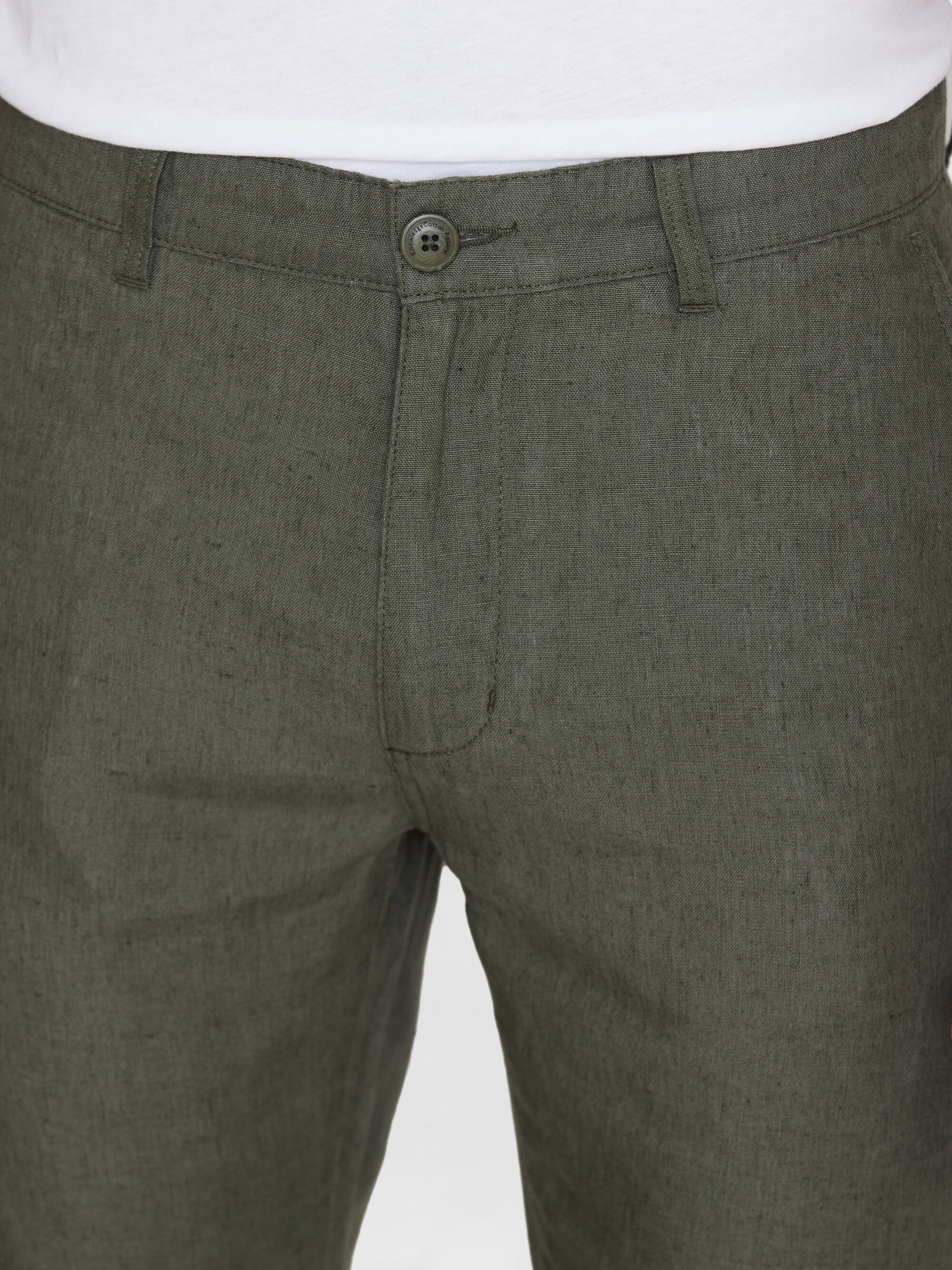 Chuck regular linen pants - Burned Olive - Image 4