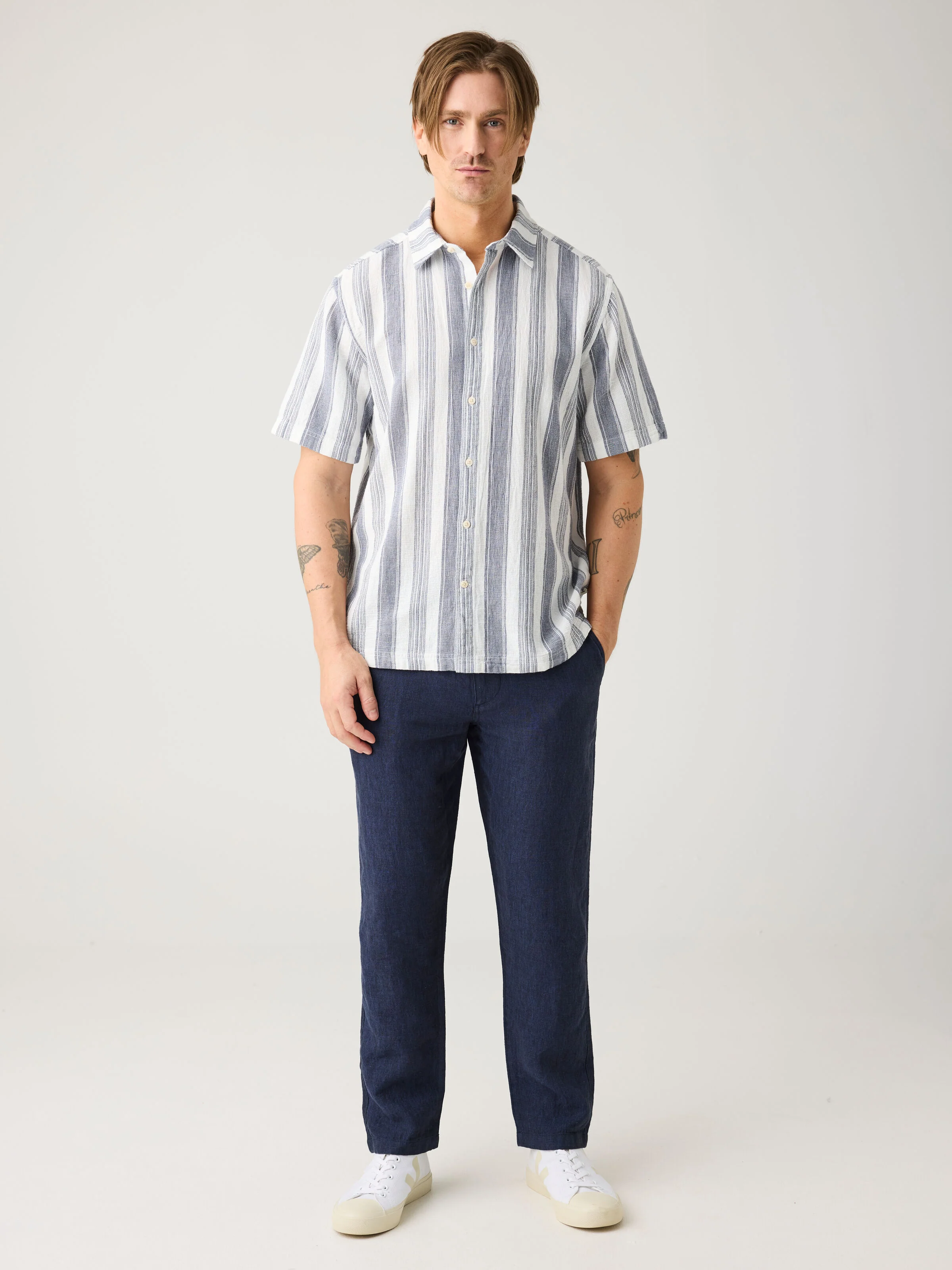 Chuck regular linen pants - Yarndyed Total Eclipse - Image 2