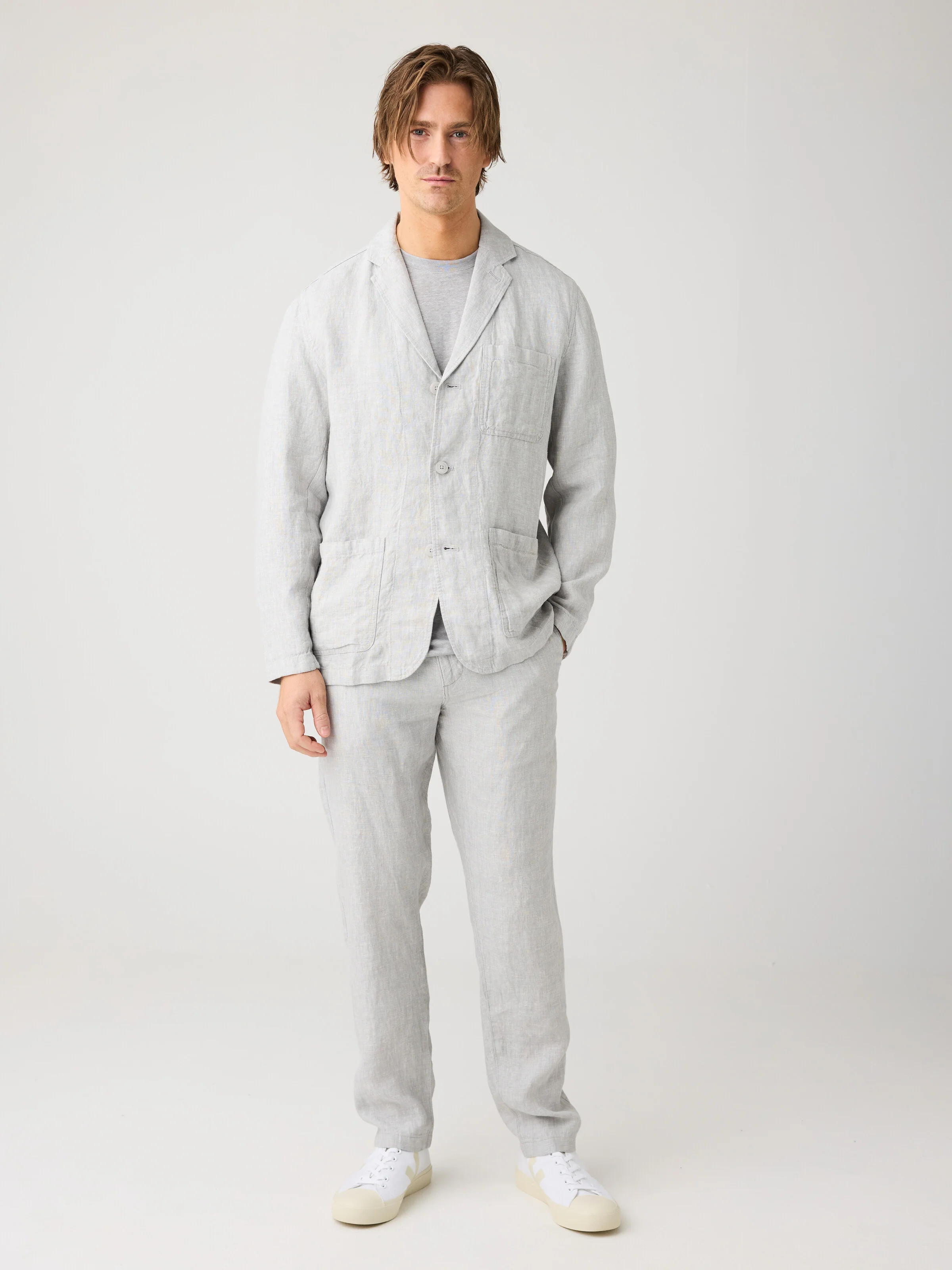 Chuck regular linen pants - Yarndyed Ultimate Grey - Image 2