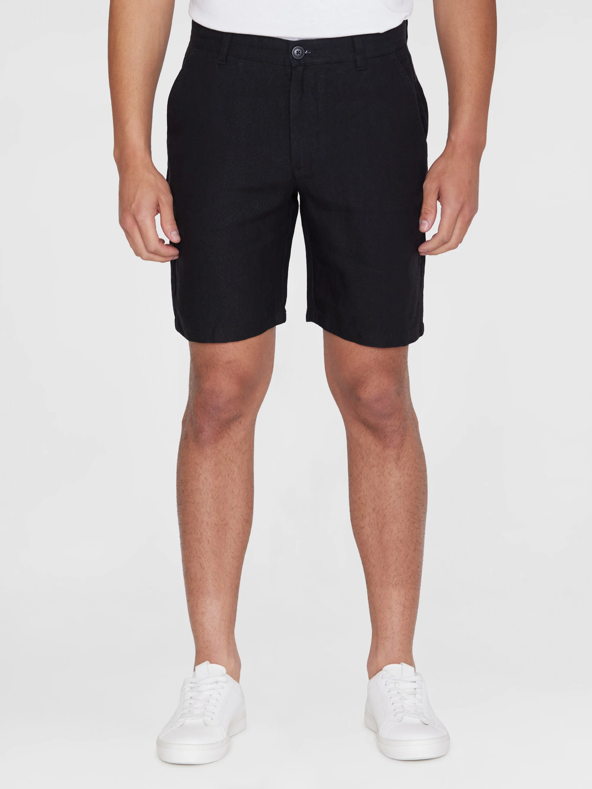 Chuck regular linen shorts - Black Jet - Image 2