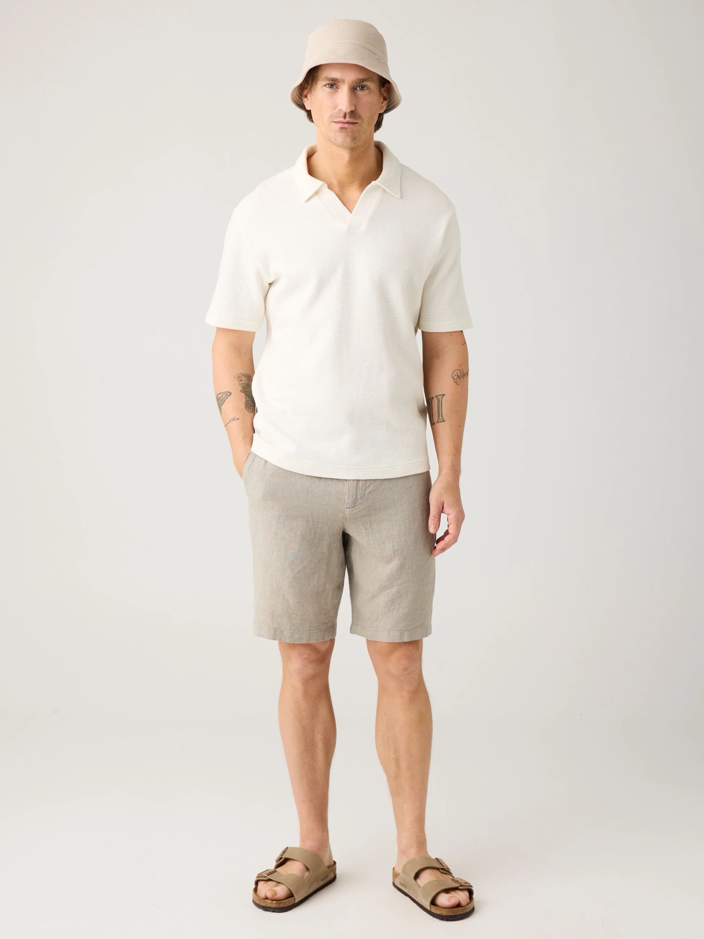 Chuck regular linen shorts - Yarndyed Twill - Image 2