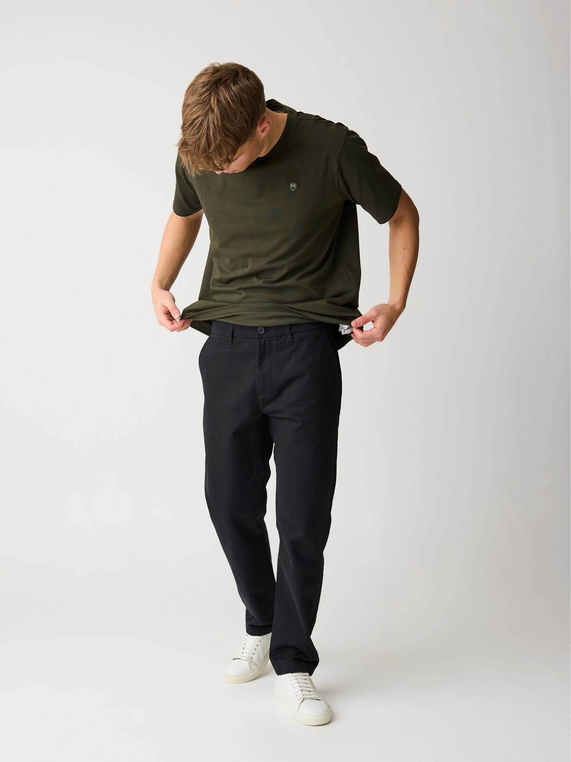 CHUCK regular twill chino pants - Black Jet - Image 3