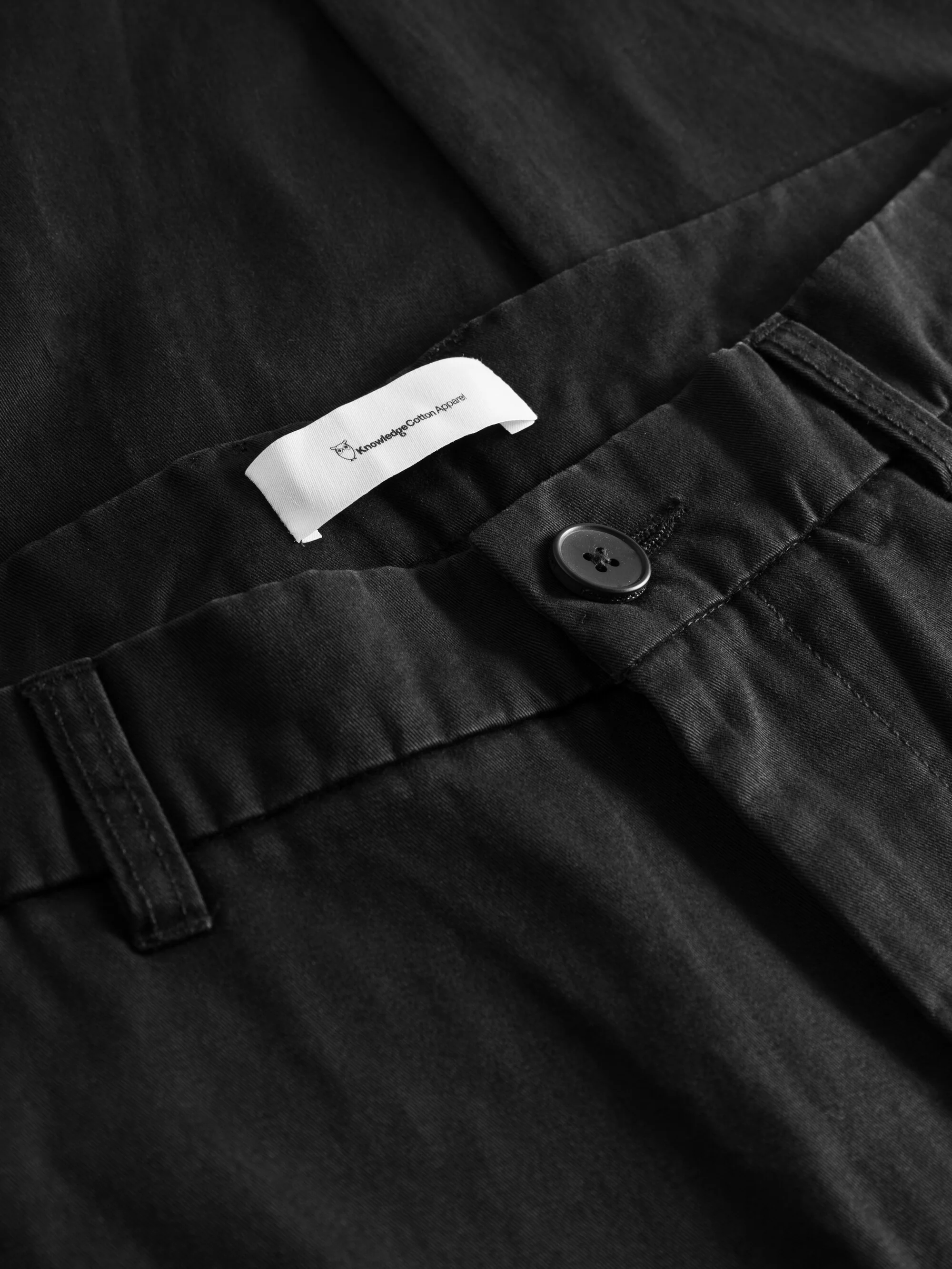 CHUCK regular twill chino pants - Black Jet - Image 4