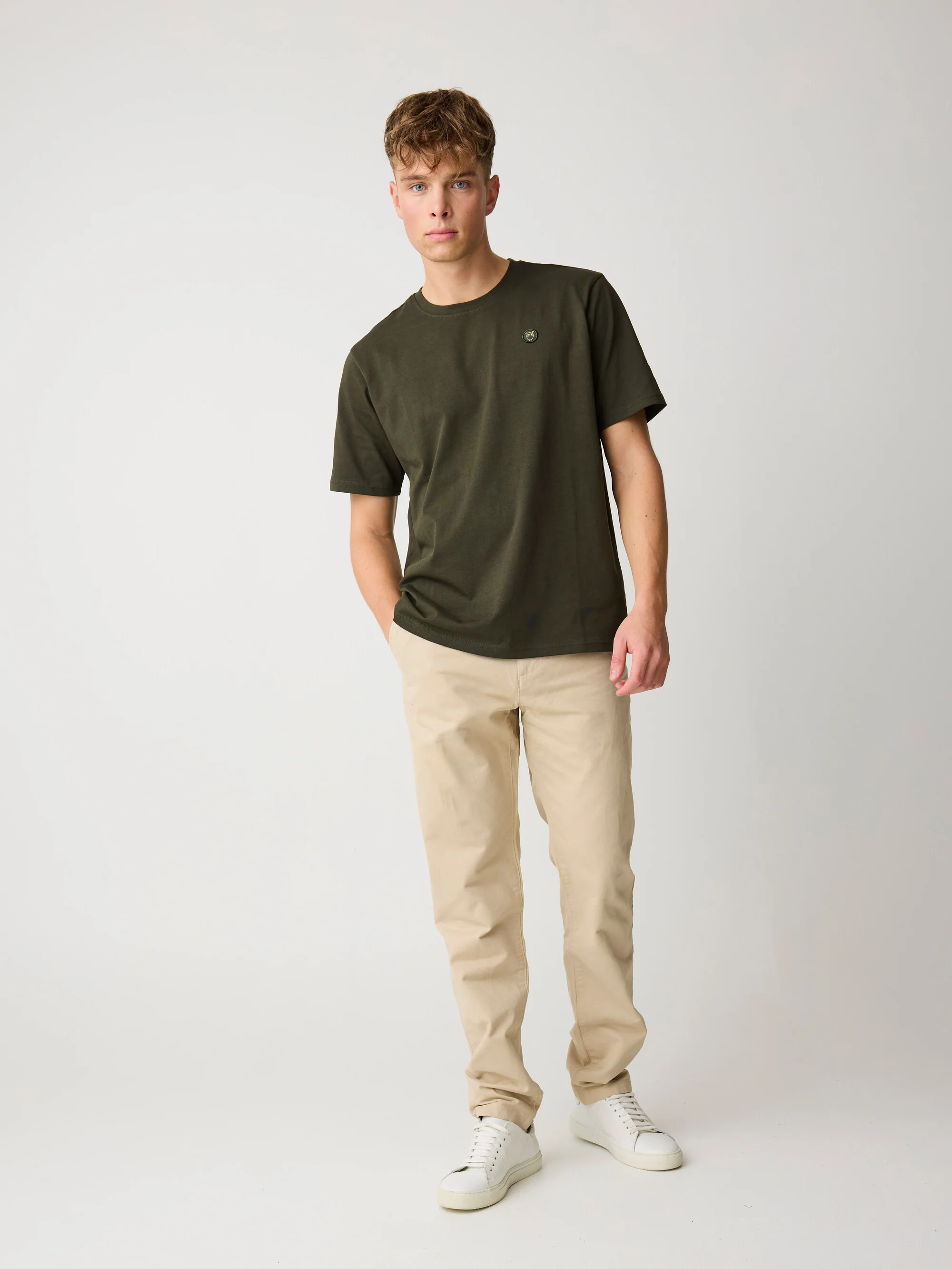 CHUCK regular twill chino pants - Light feather gray - Image 3