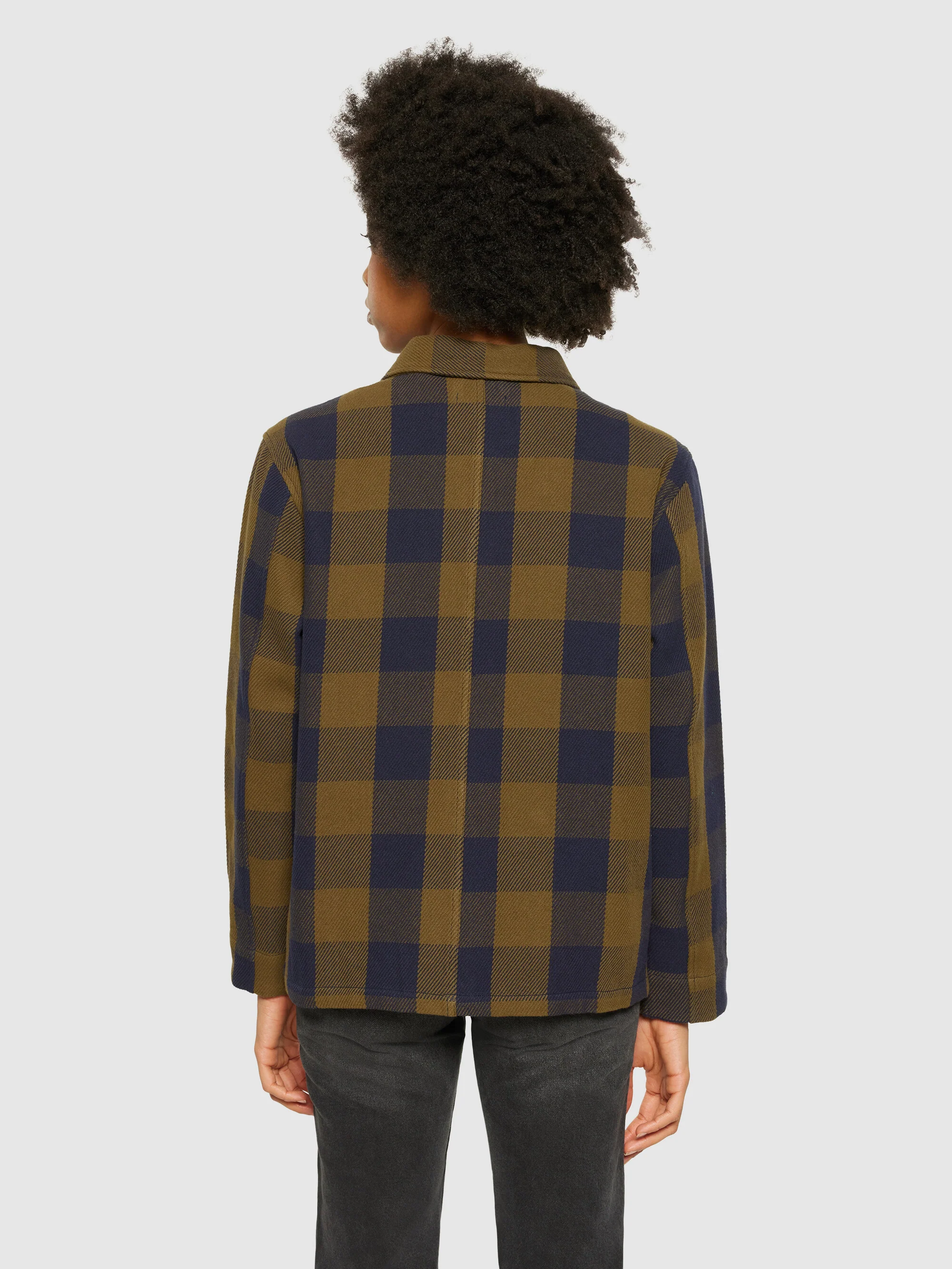 Classic check overshirt - GOTS/Vegan - Beige check - Image 3