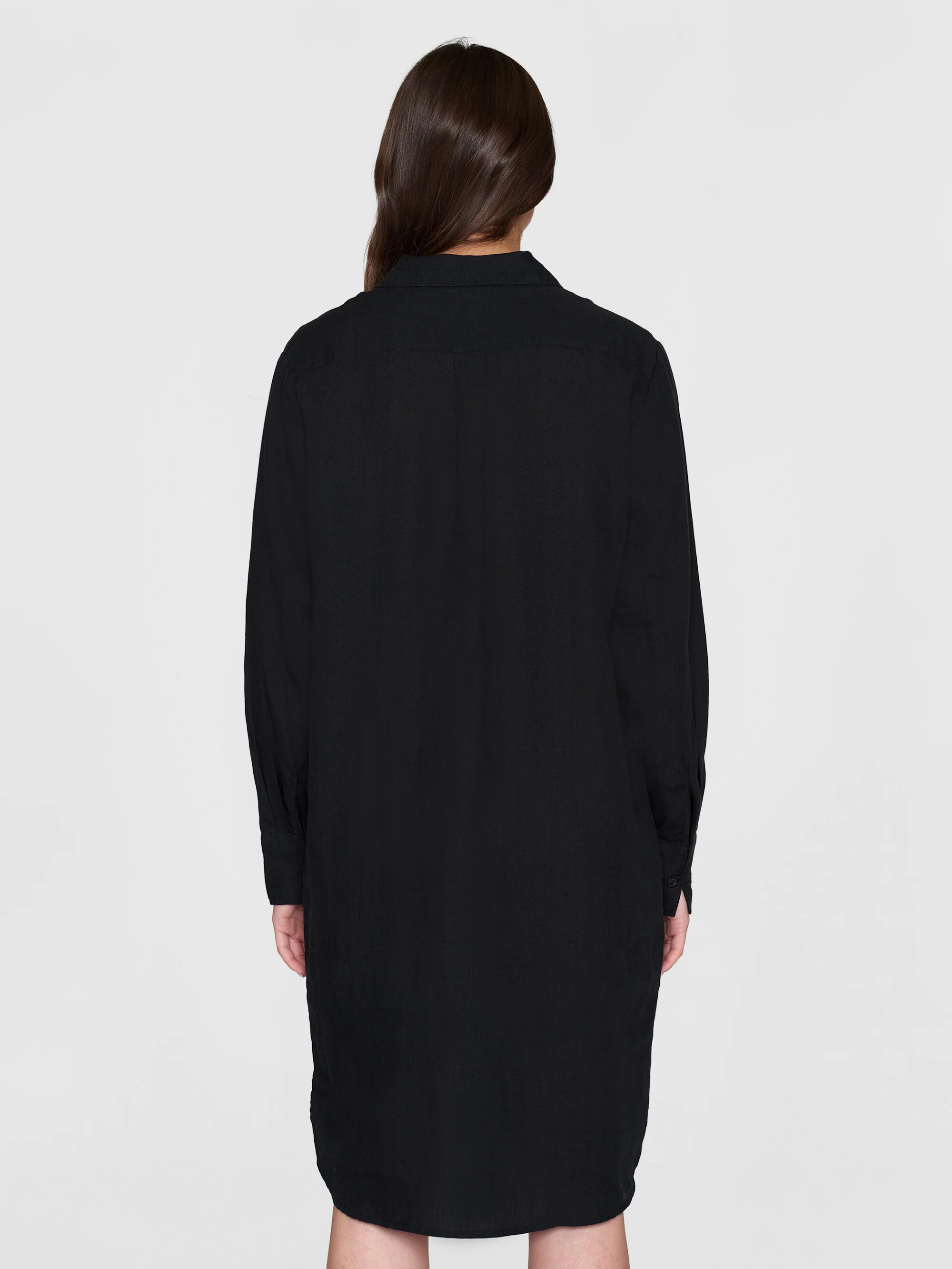 Classic linen dress - Black Jet - Image 3