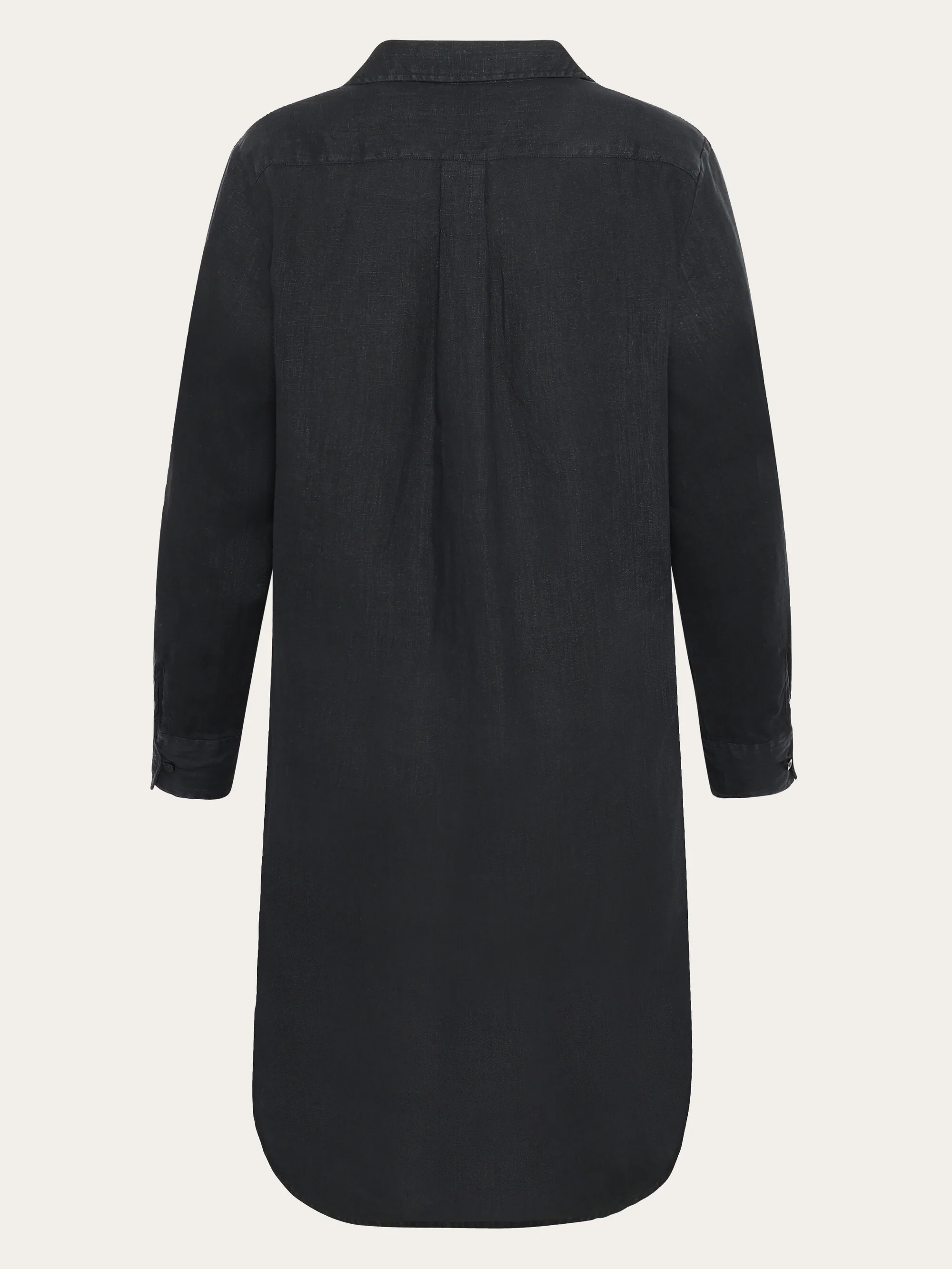 Classic linen dress - Black Jet - Image 8