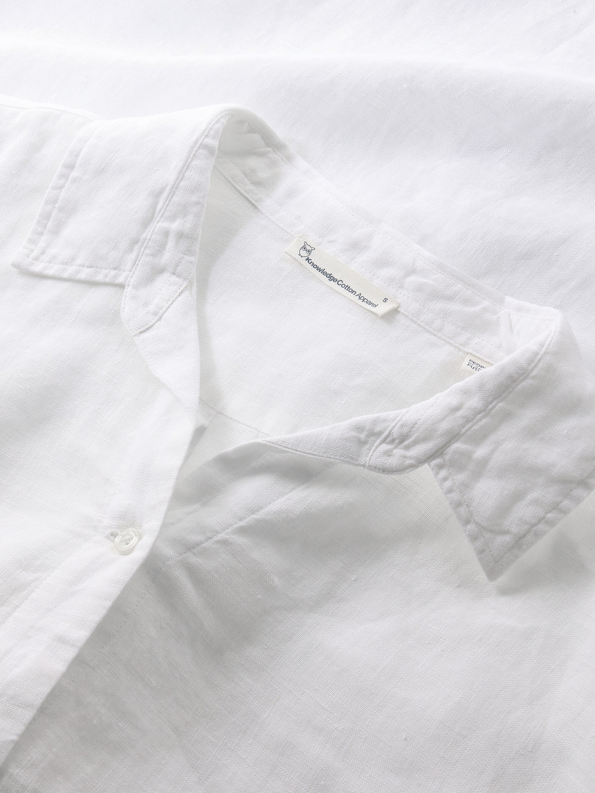 Classic linen dress - Bright White - Image 4