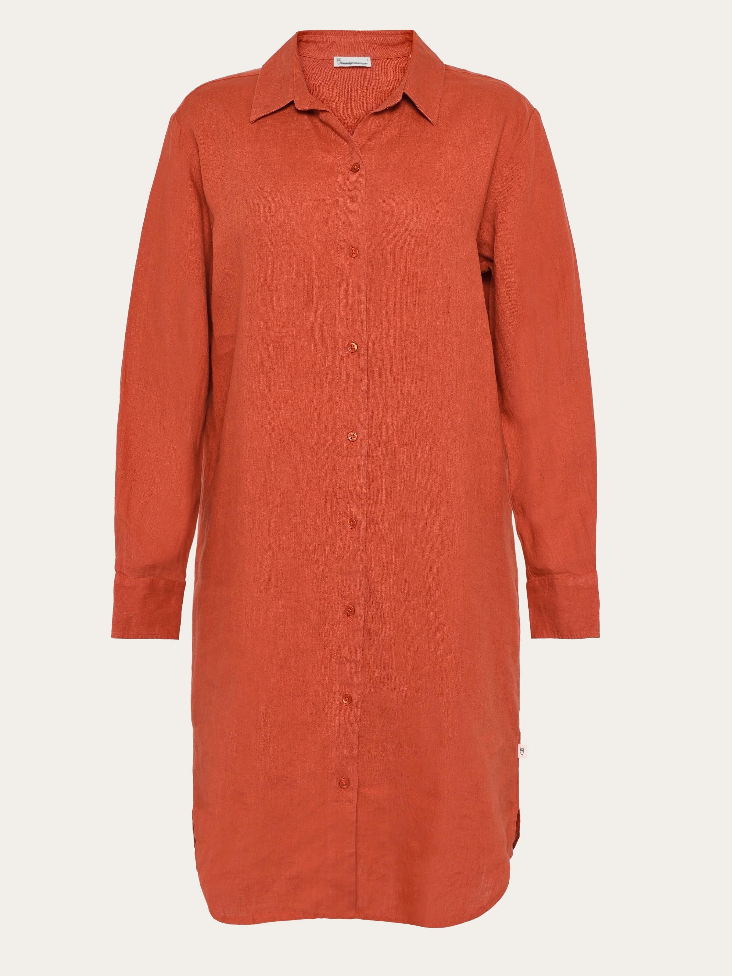 Classic linen dress - Burnt Brick