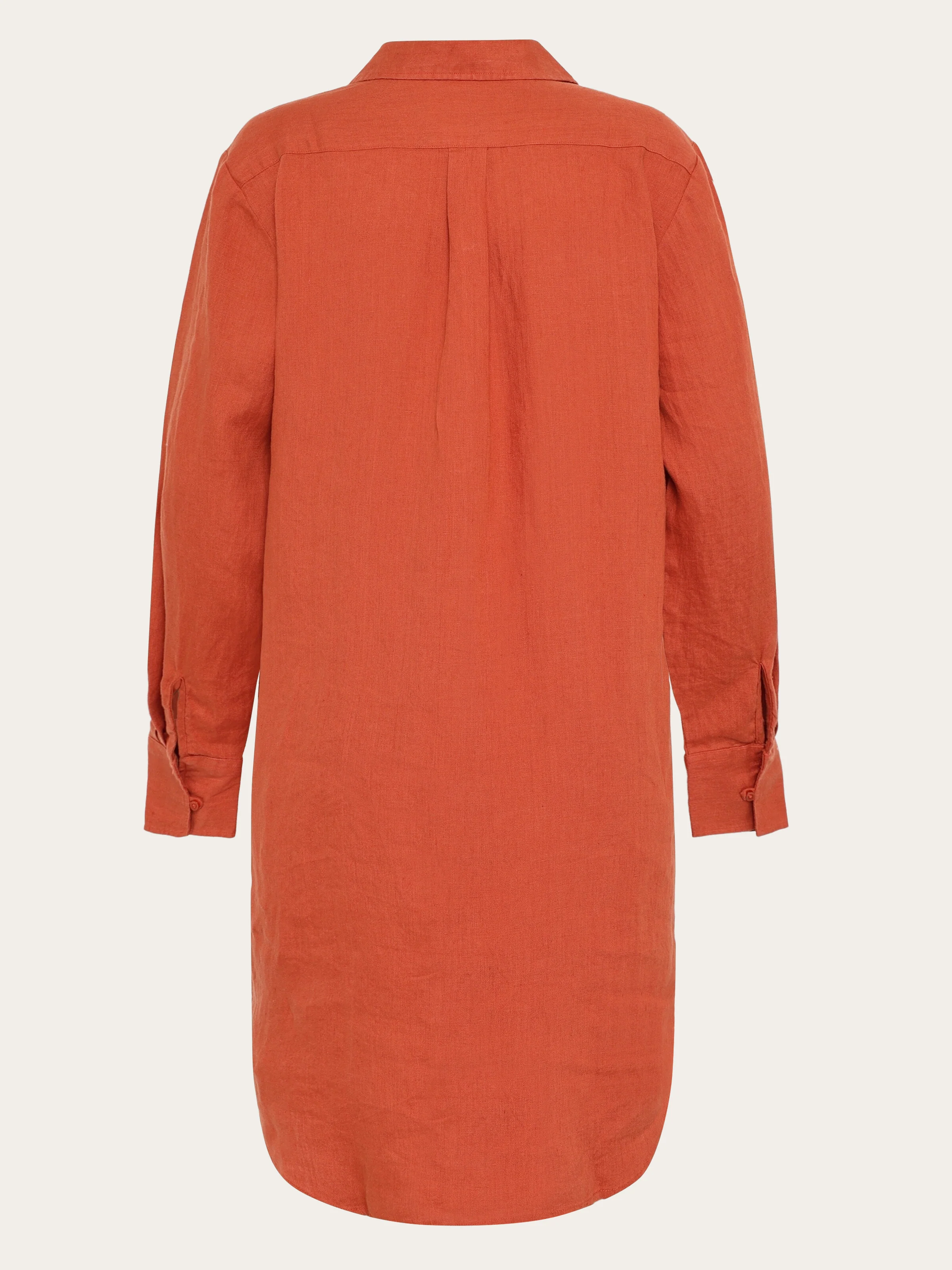 Classic linen dress - Burnt Brick - Image 5