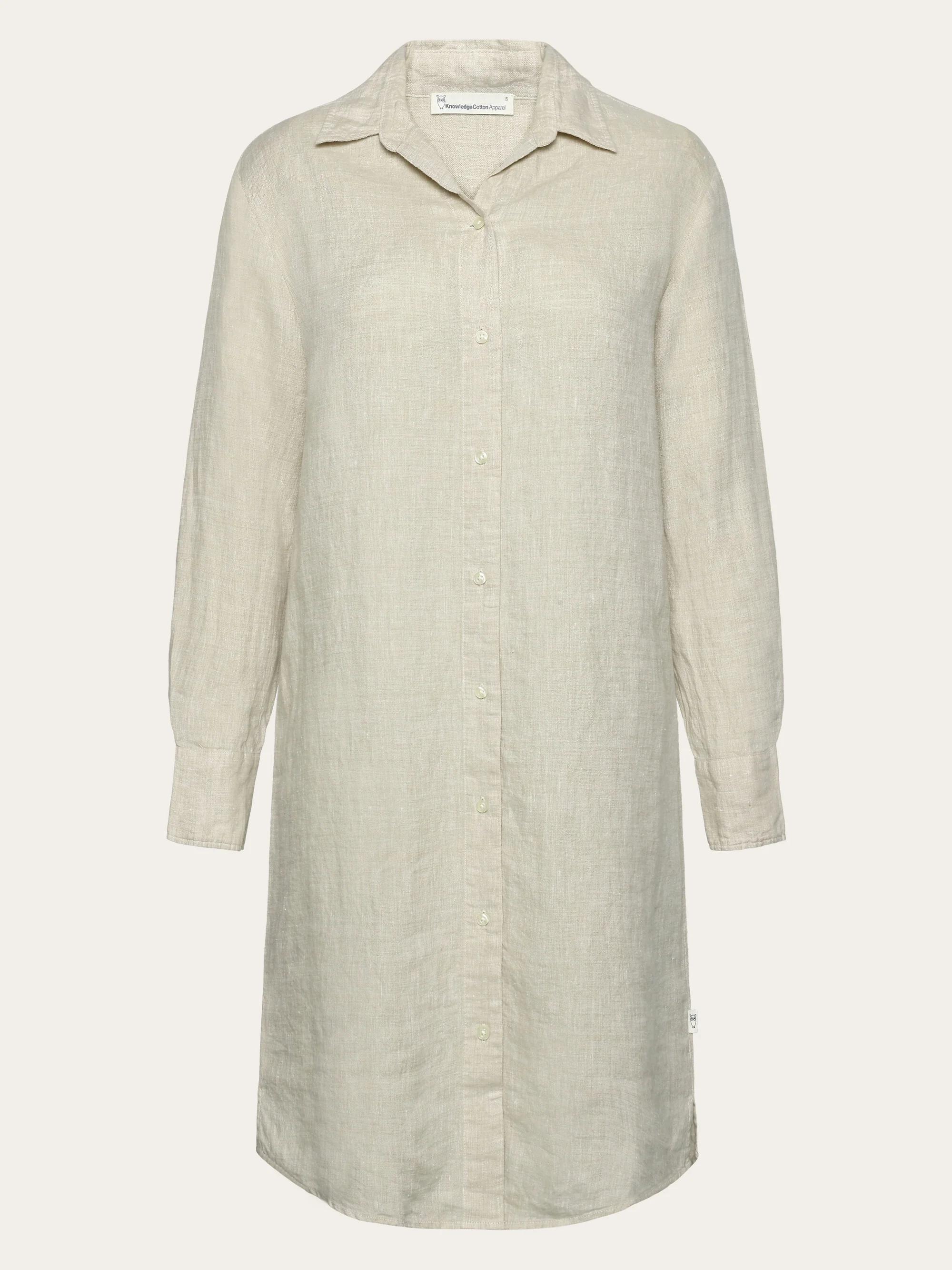 Classic linen dress - Yarndyed Light feather gray