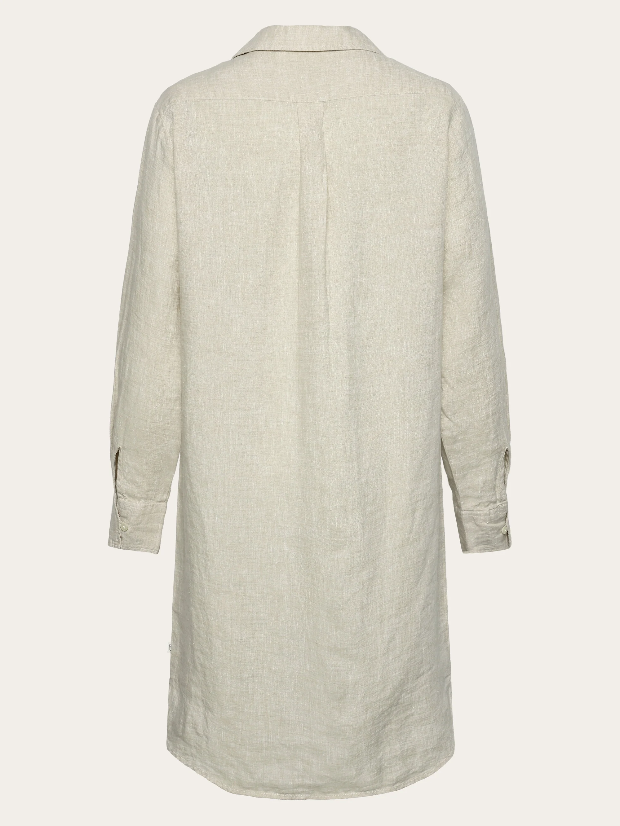 Classic linen dress - Yarndyed Light feather gray - Image 3