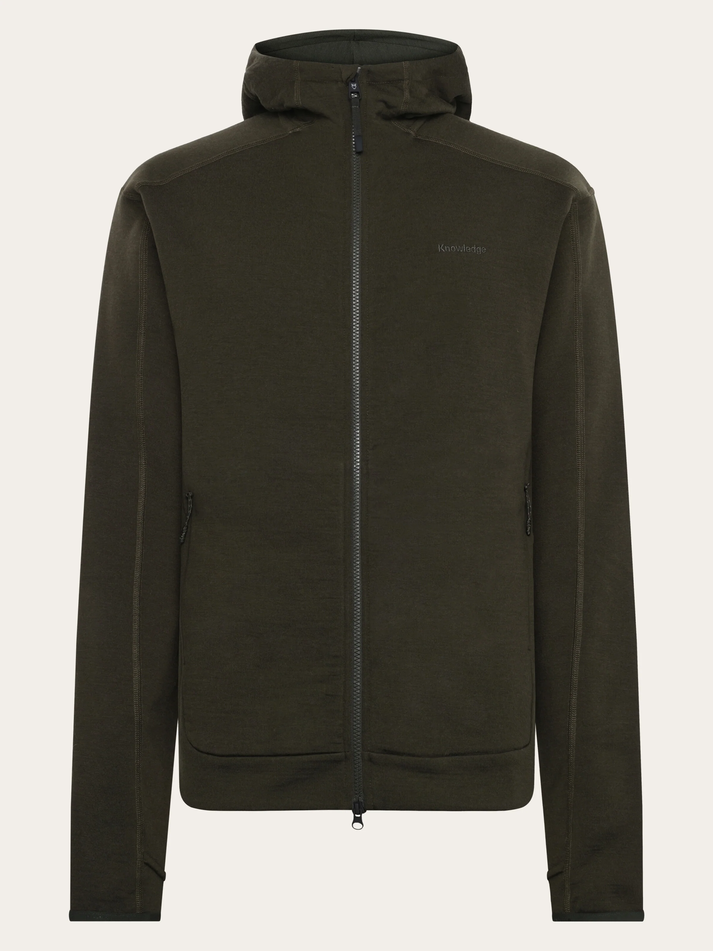 Dynamic wool fleece hoodie - Forest Night