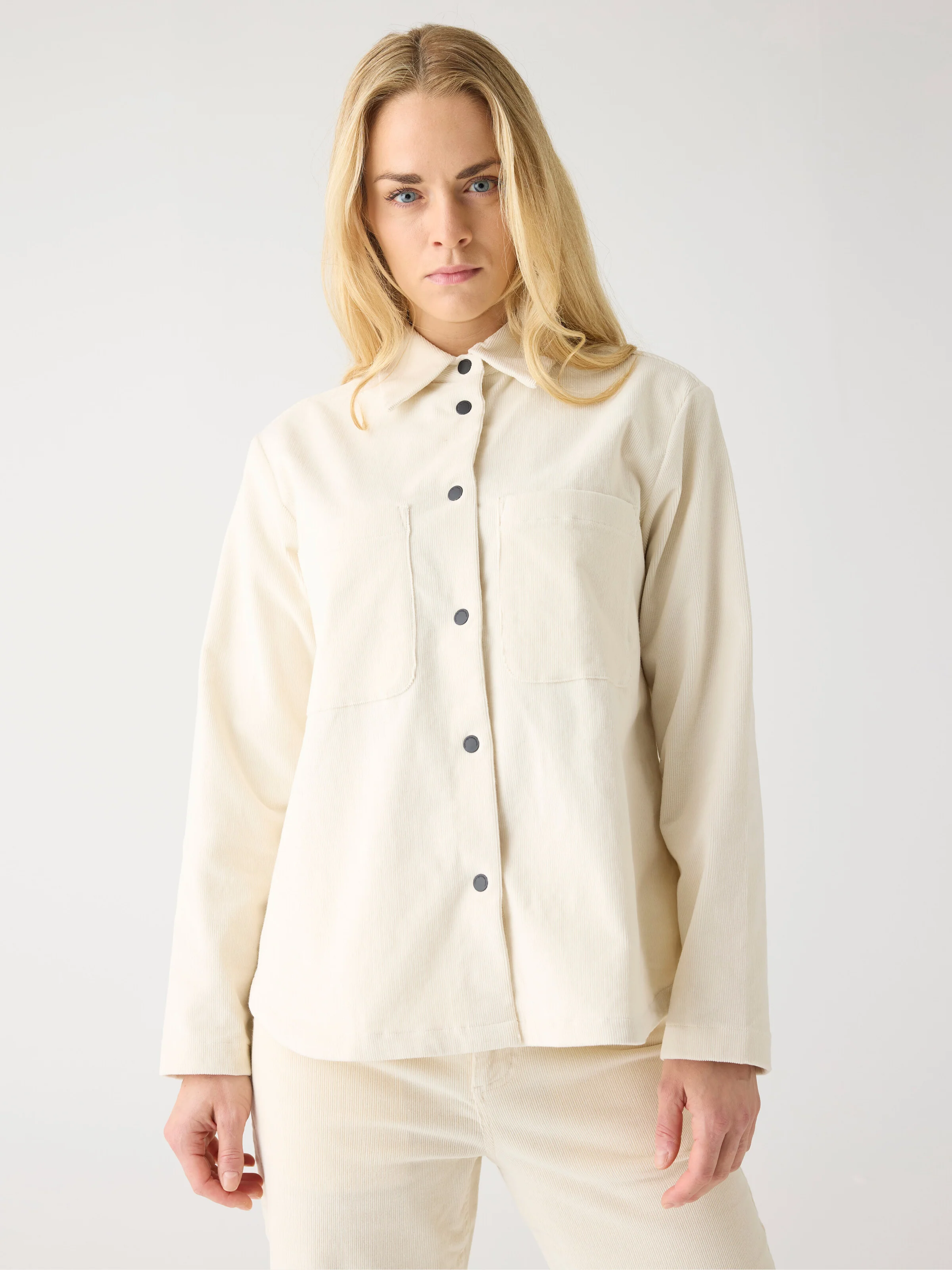 Corduroy overshirt - Egret - Image 2