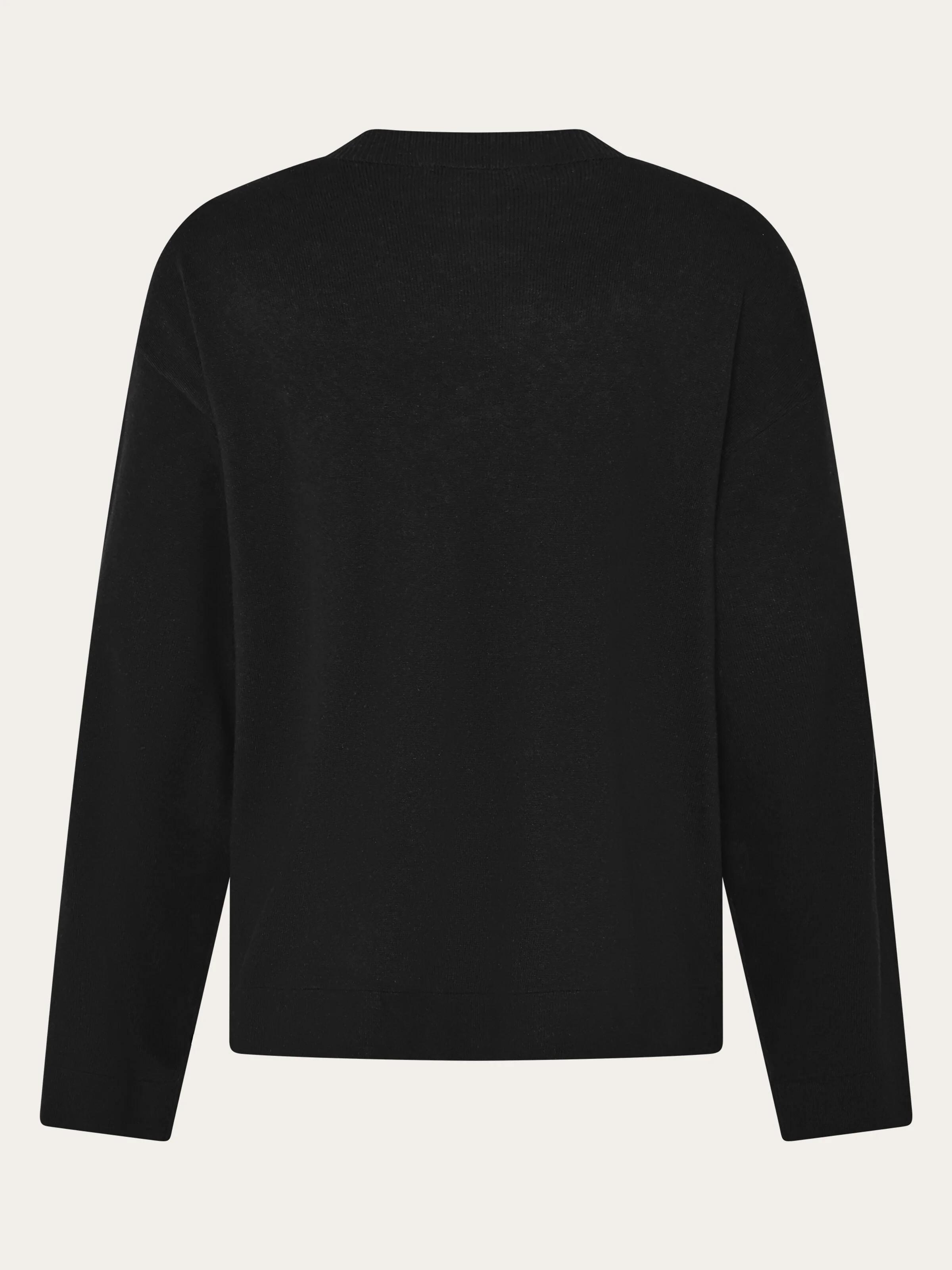 Cotton-blend sweater - Black Jet - Image 3