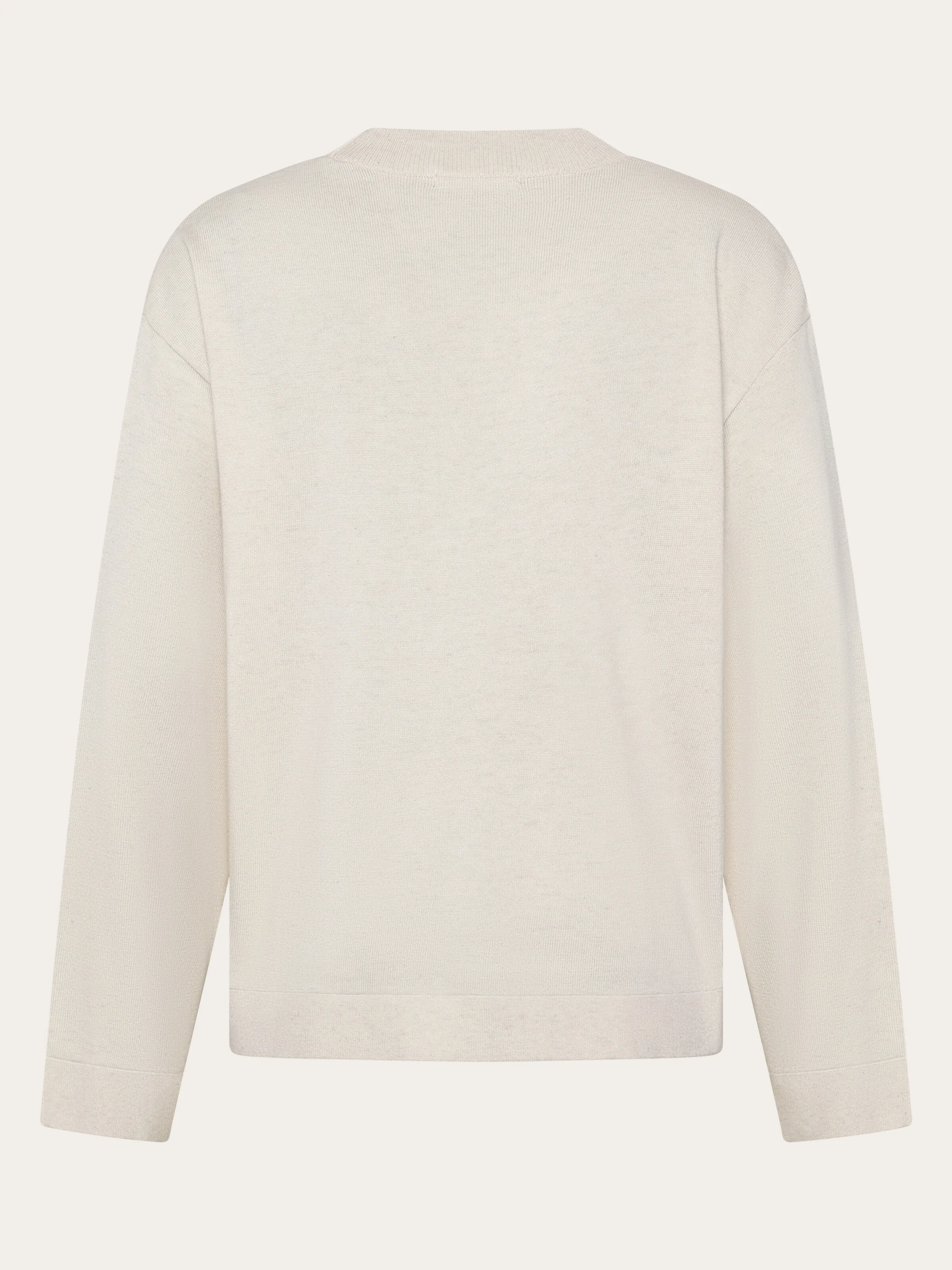 Cotton-blend sweater - Egret - Image 3