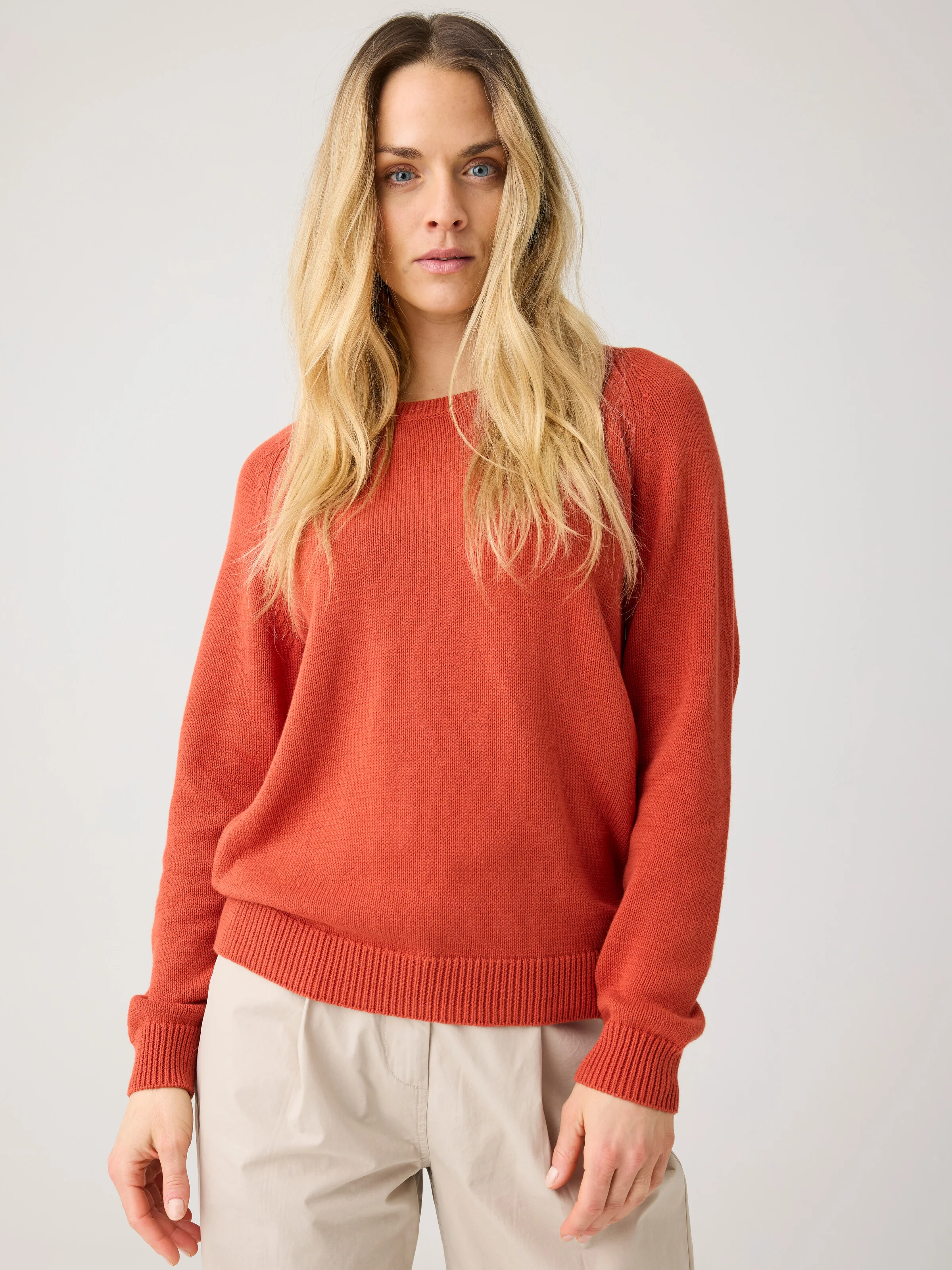 Crew neck sweater - Burnt Brick - Image 2
