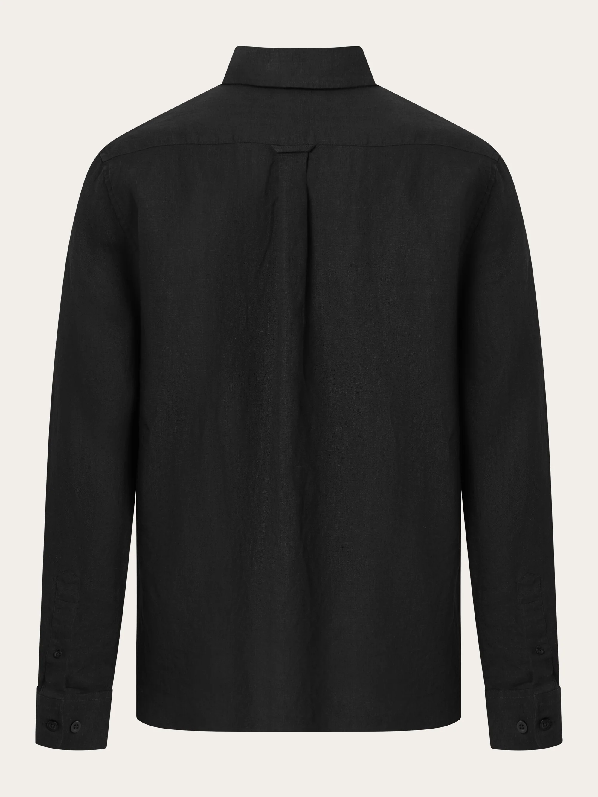 Custom fit linen shirt - Black Jet - Image 2