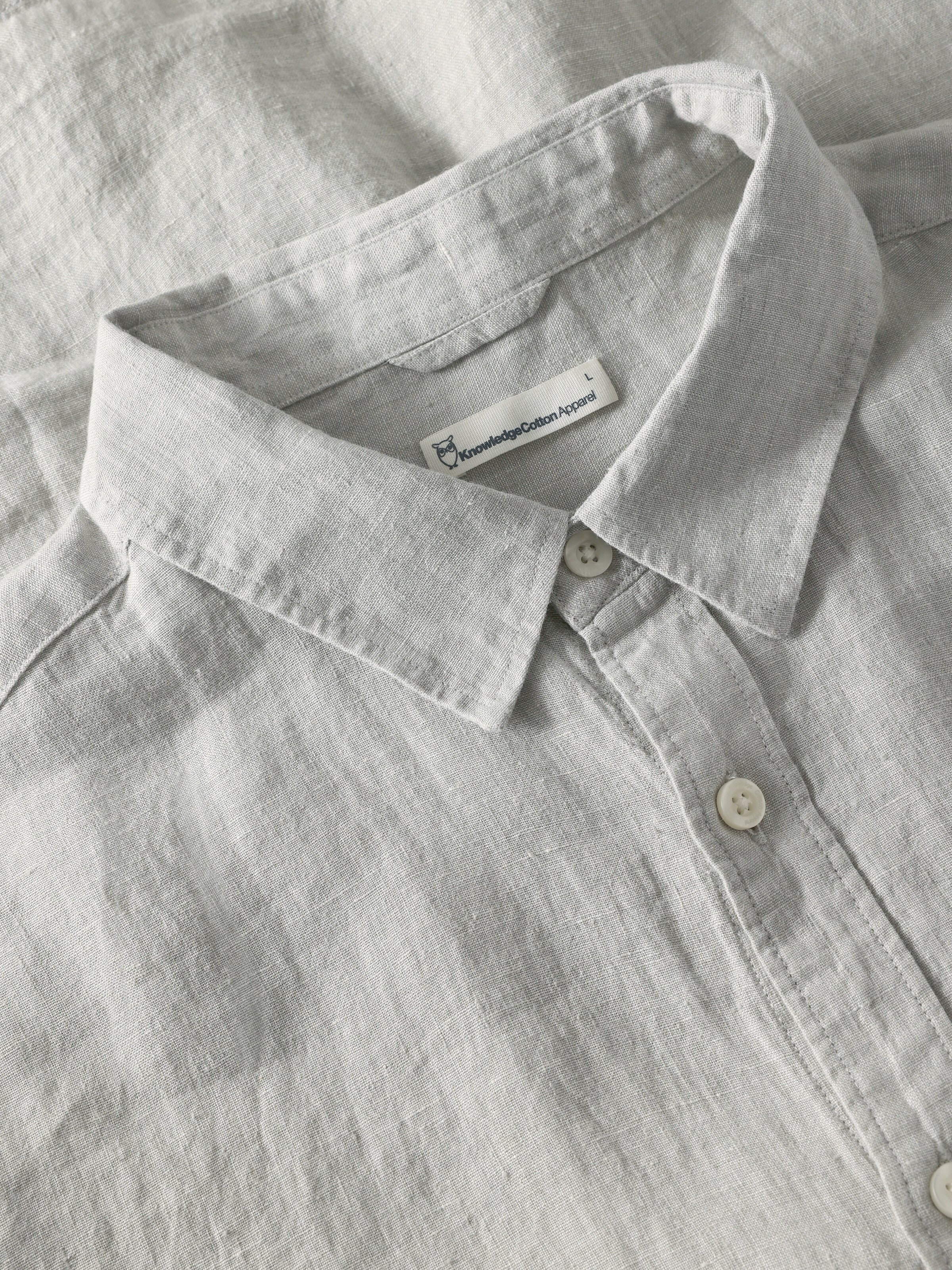 Custom fit linen shirt - Yarndyed Ultimate Grey - Image 3