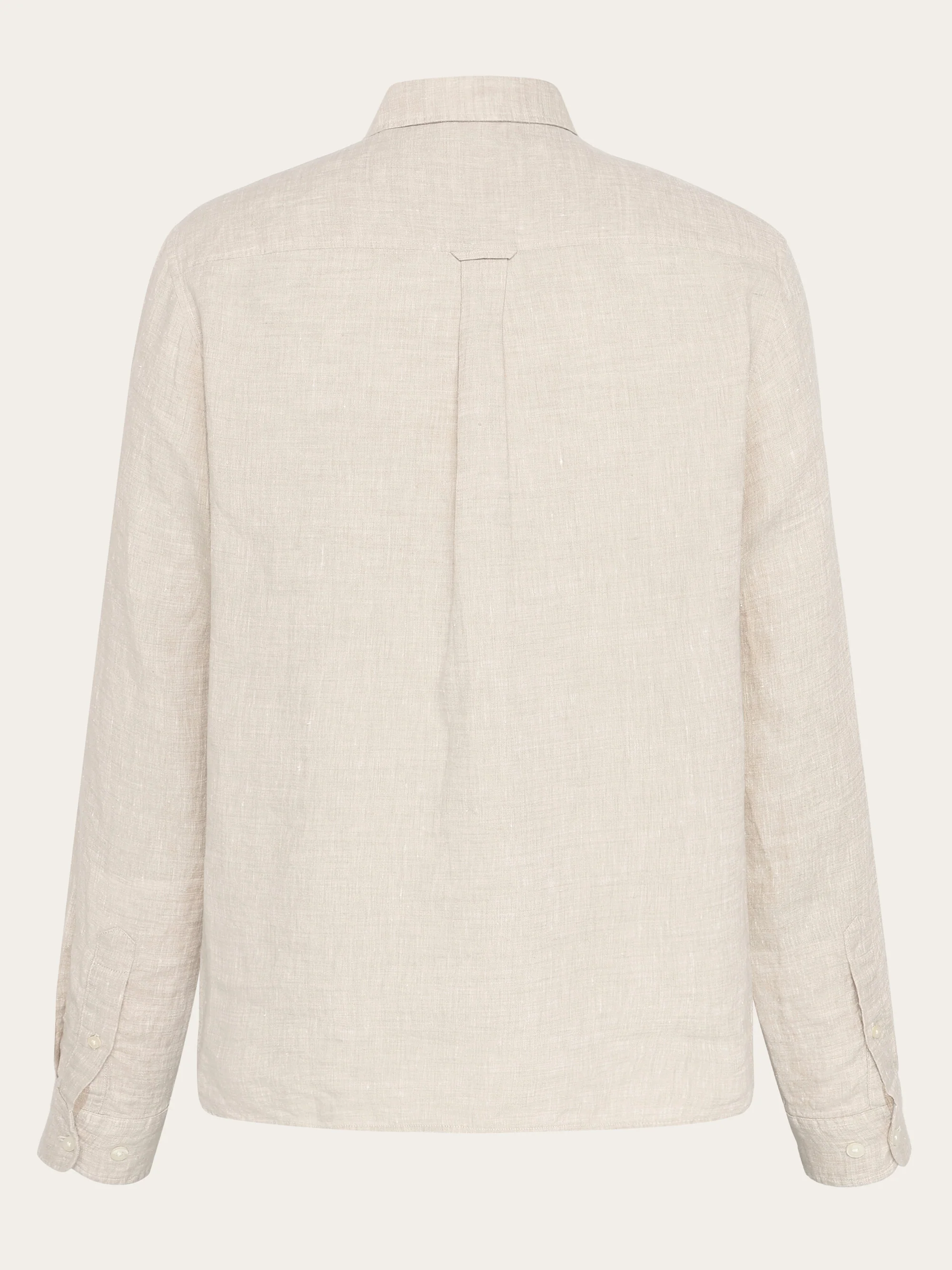 Custom fit linen shirt - Yarndyed Light feather gray - Image 7
