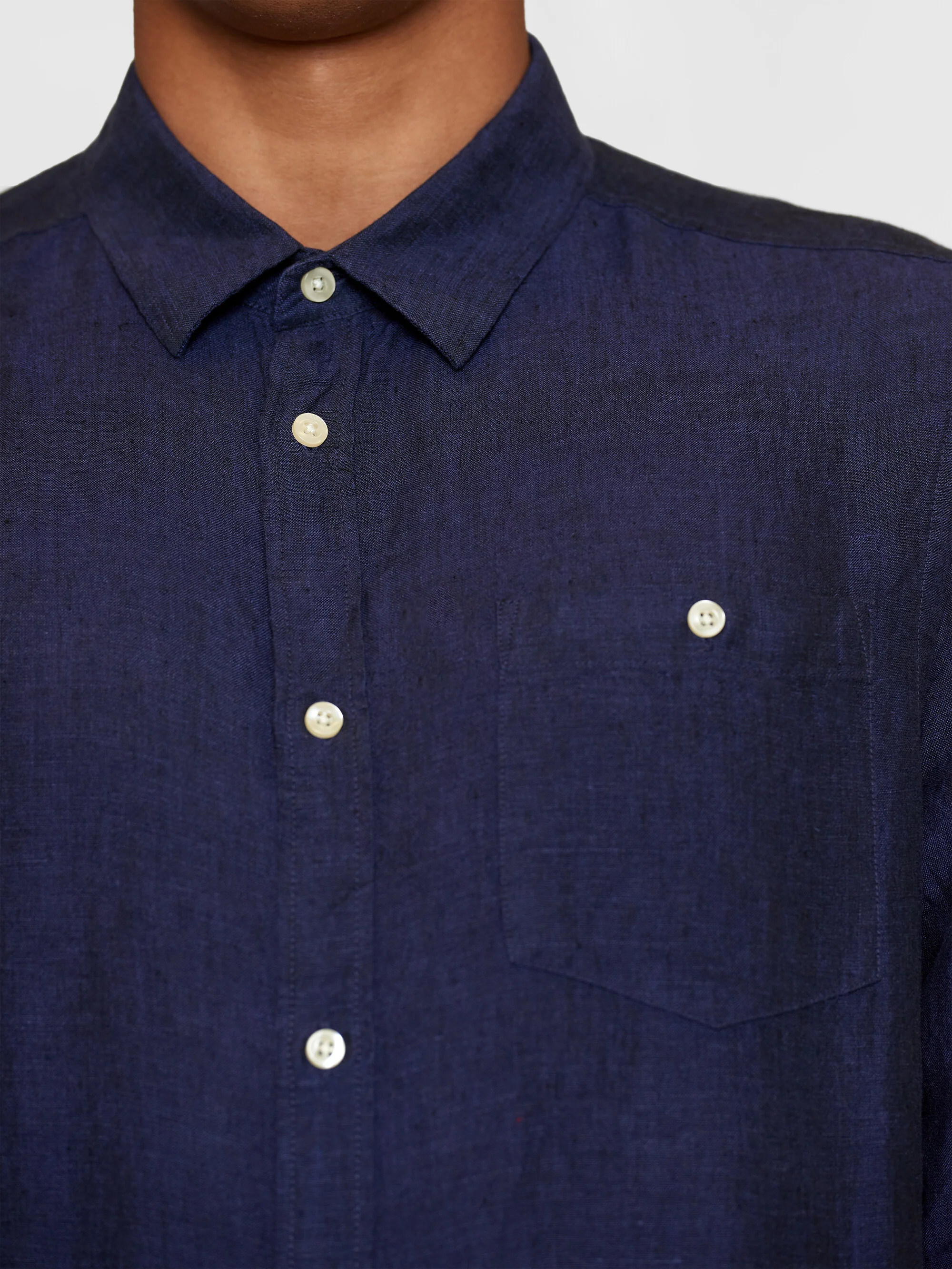 Custom fit linen shirt - Yarndyed Total Eclipse - Image 5