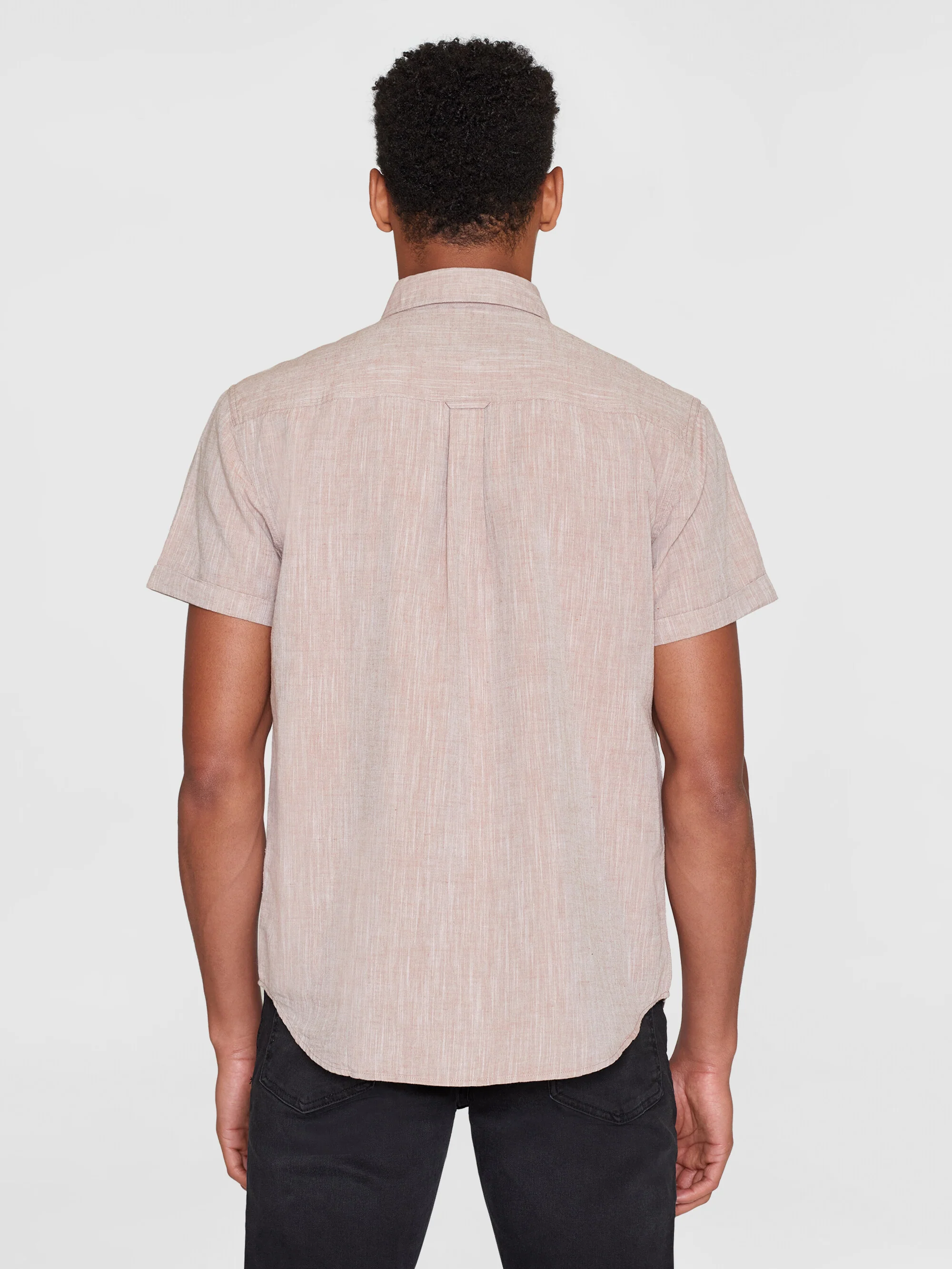 Custom fit linen short sleeve shirt - Chocolate Malt - Image 3