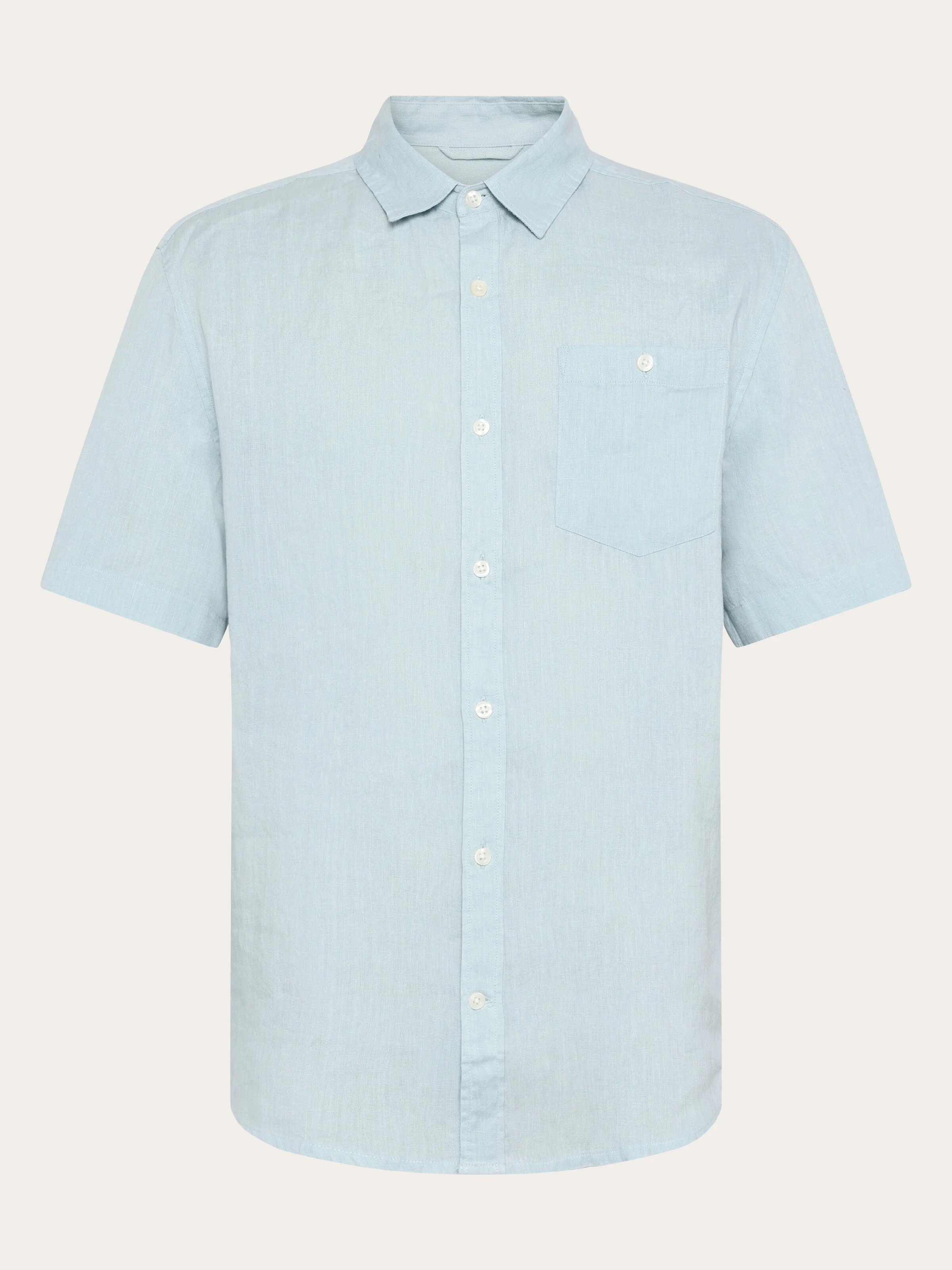 Custom fit linen short sleeve shirt - Skyway