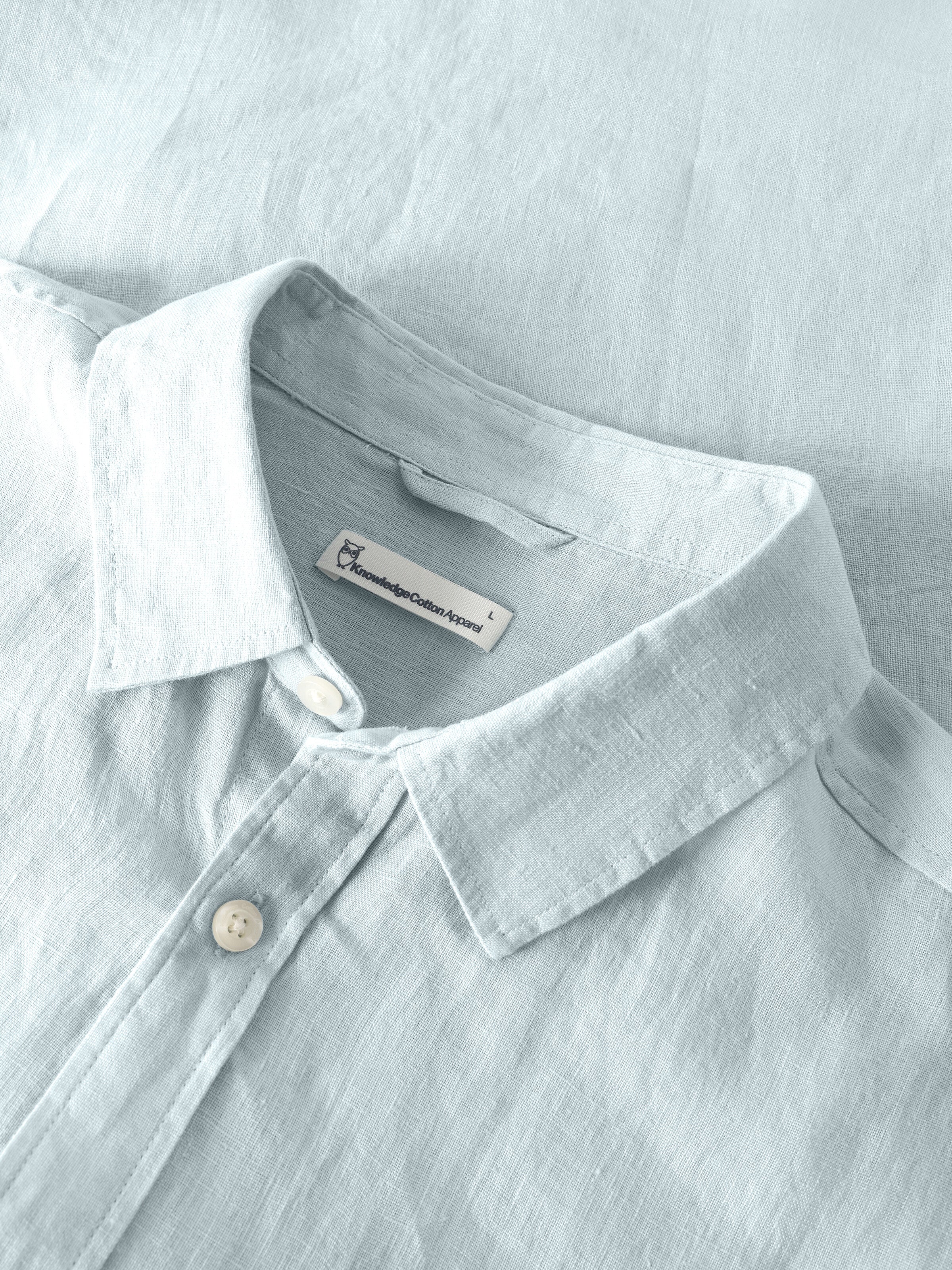 Custom fit linen short sleeve shirt - Skyway - Image 2