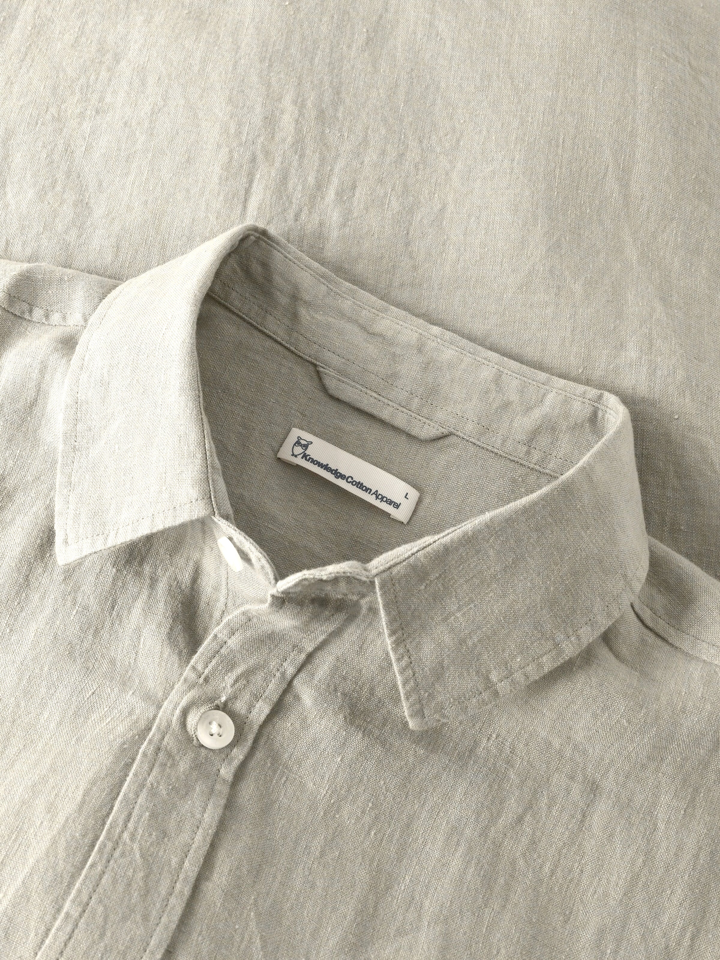 Custom fit linen short sleeve shirt - Yarndyed Twill - Image 2