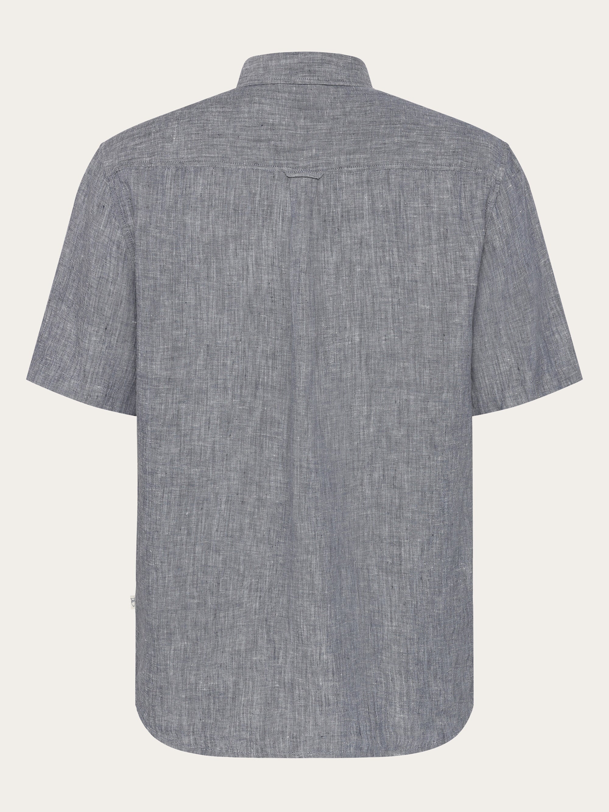 Custom fit linen short sleeve shirt - Vintage Indigo - Image 3