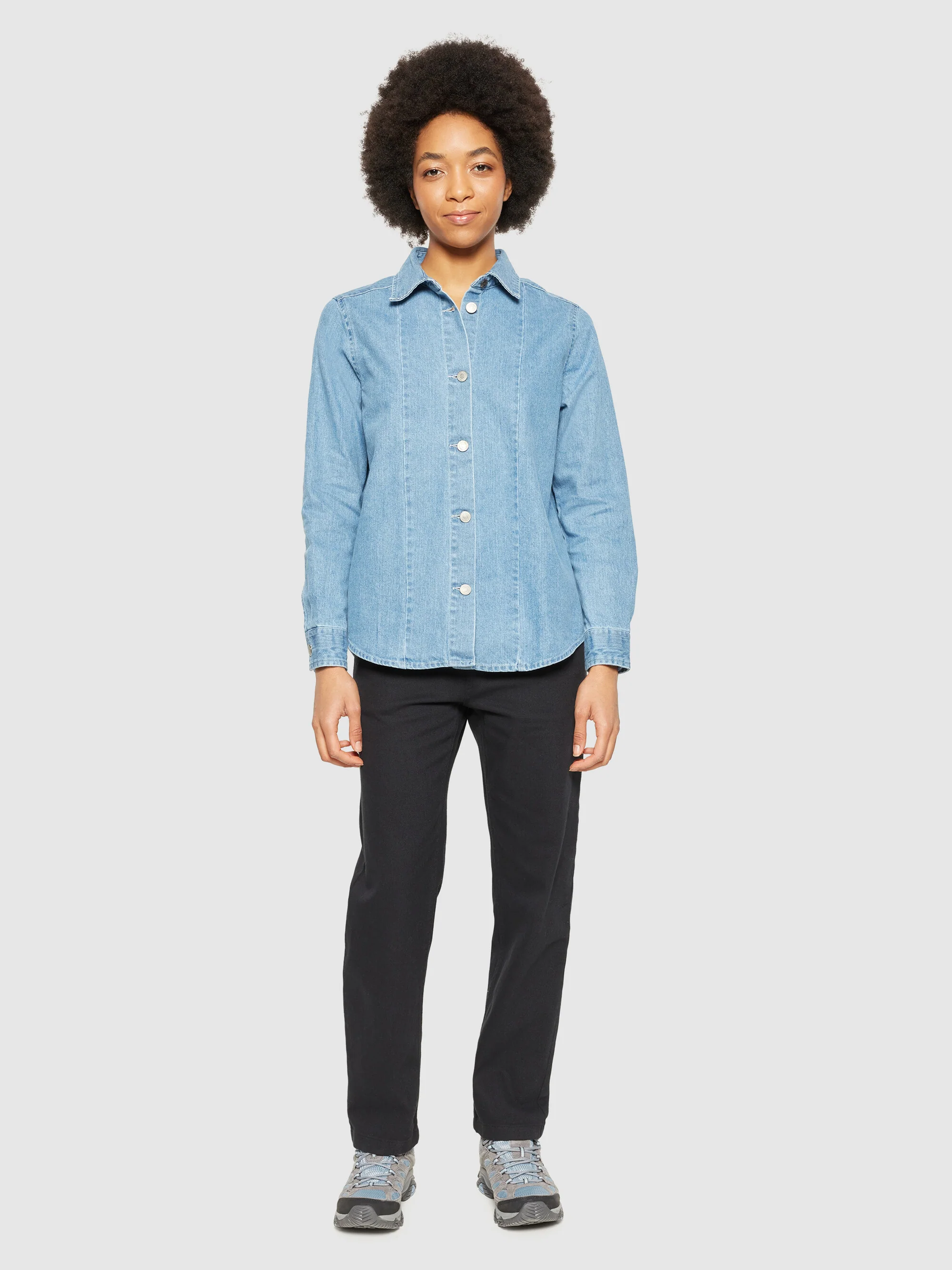Denim shirt - GOTS/Vegan - Light Blue denim - Image 4