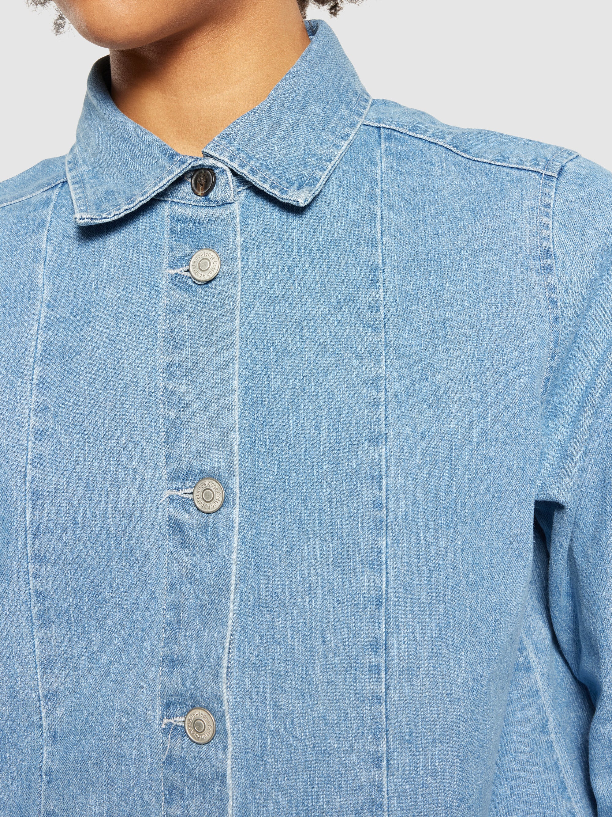 Denim shirt - GOTS/Vegan - Light Blue denim - Image 5