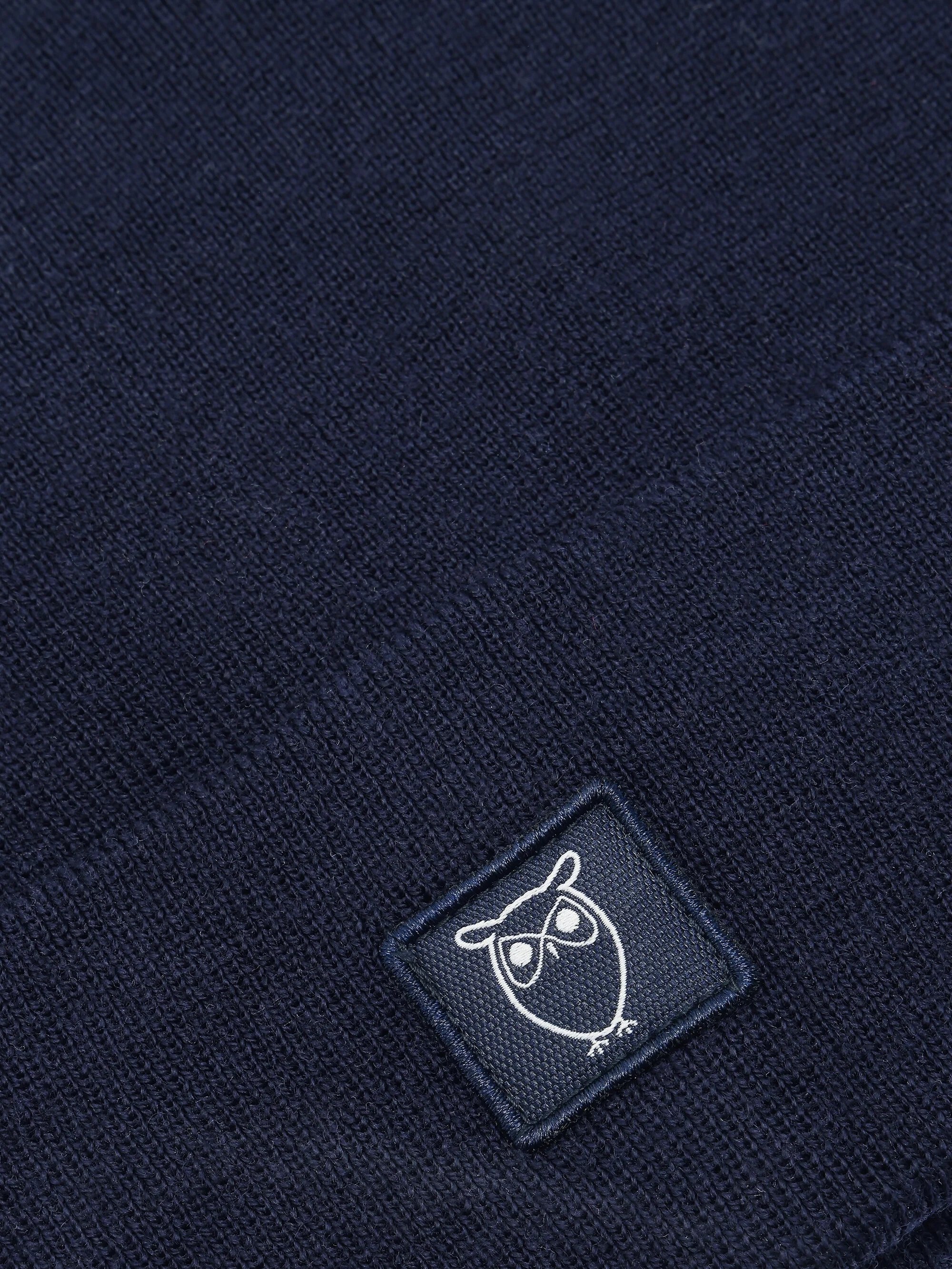 Merino double layer badge beanie - Total Eclipse - Image 4