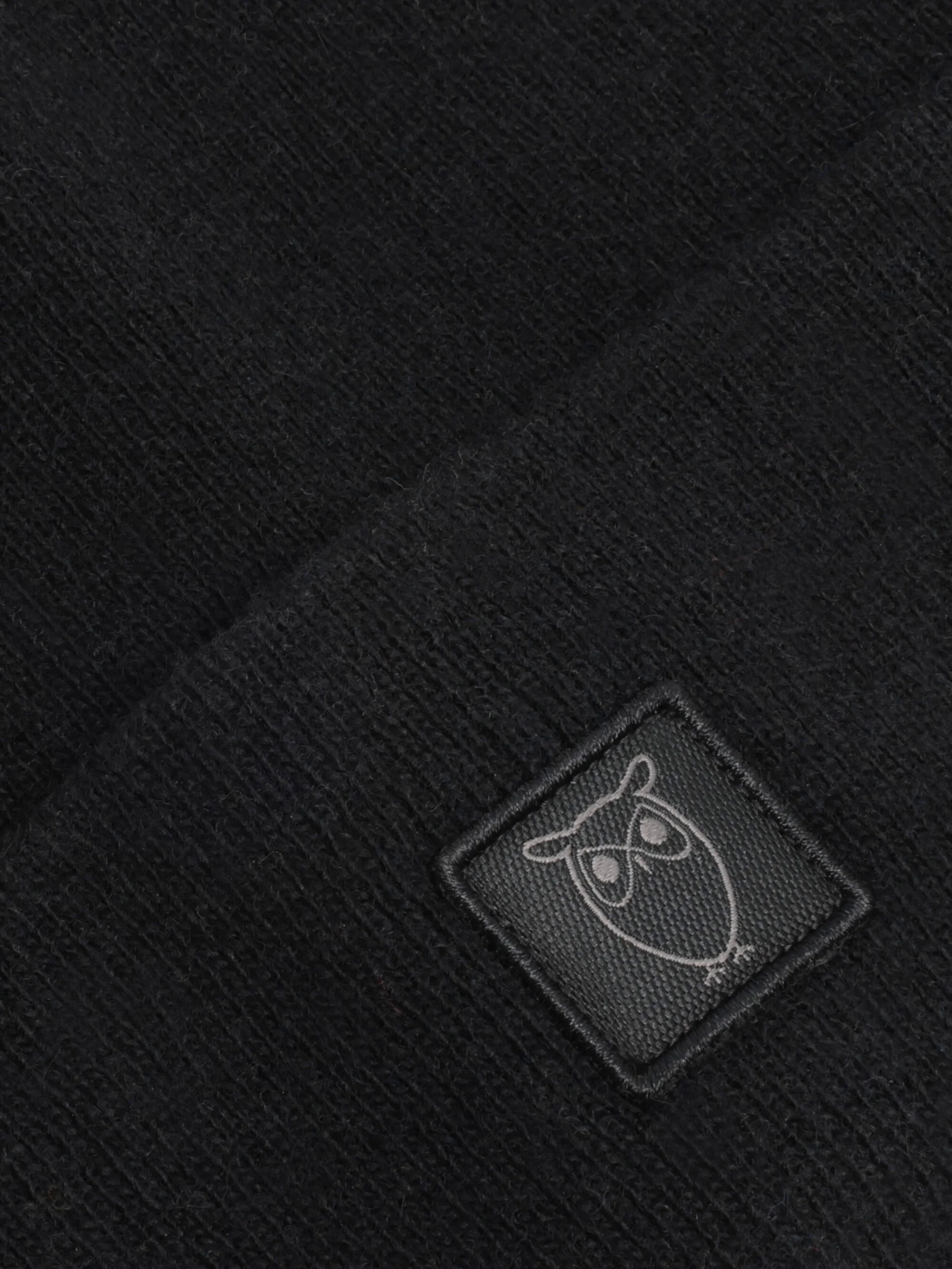 Double layer wool beanie - Black Jet - Image 4