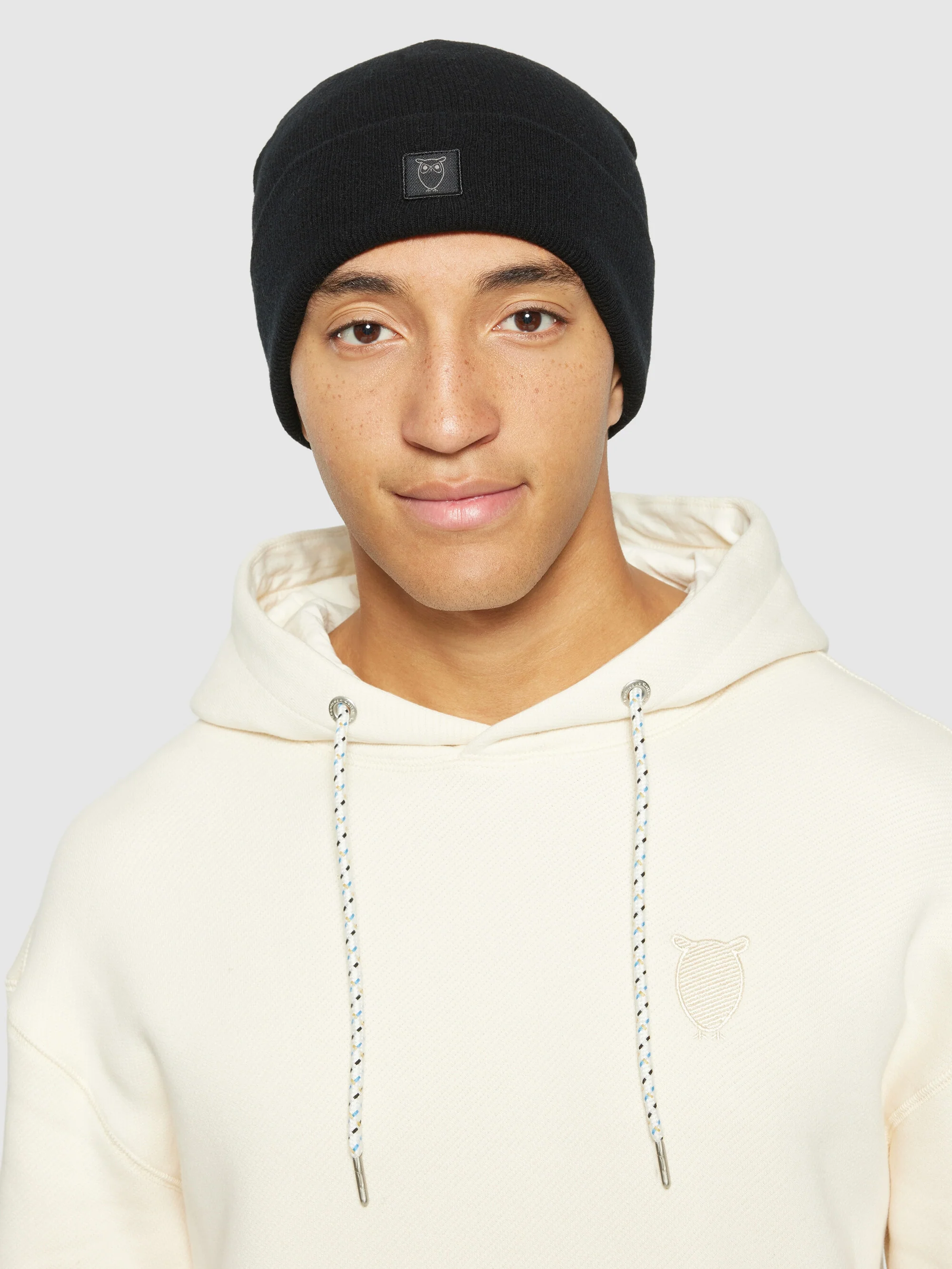 Double layer wool beanie - Black Jet - Image 6