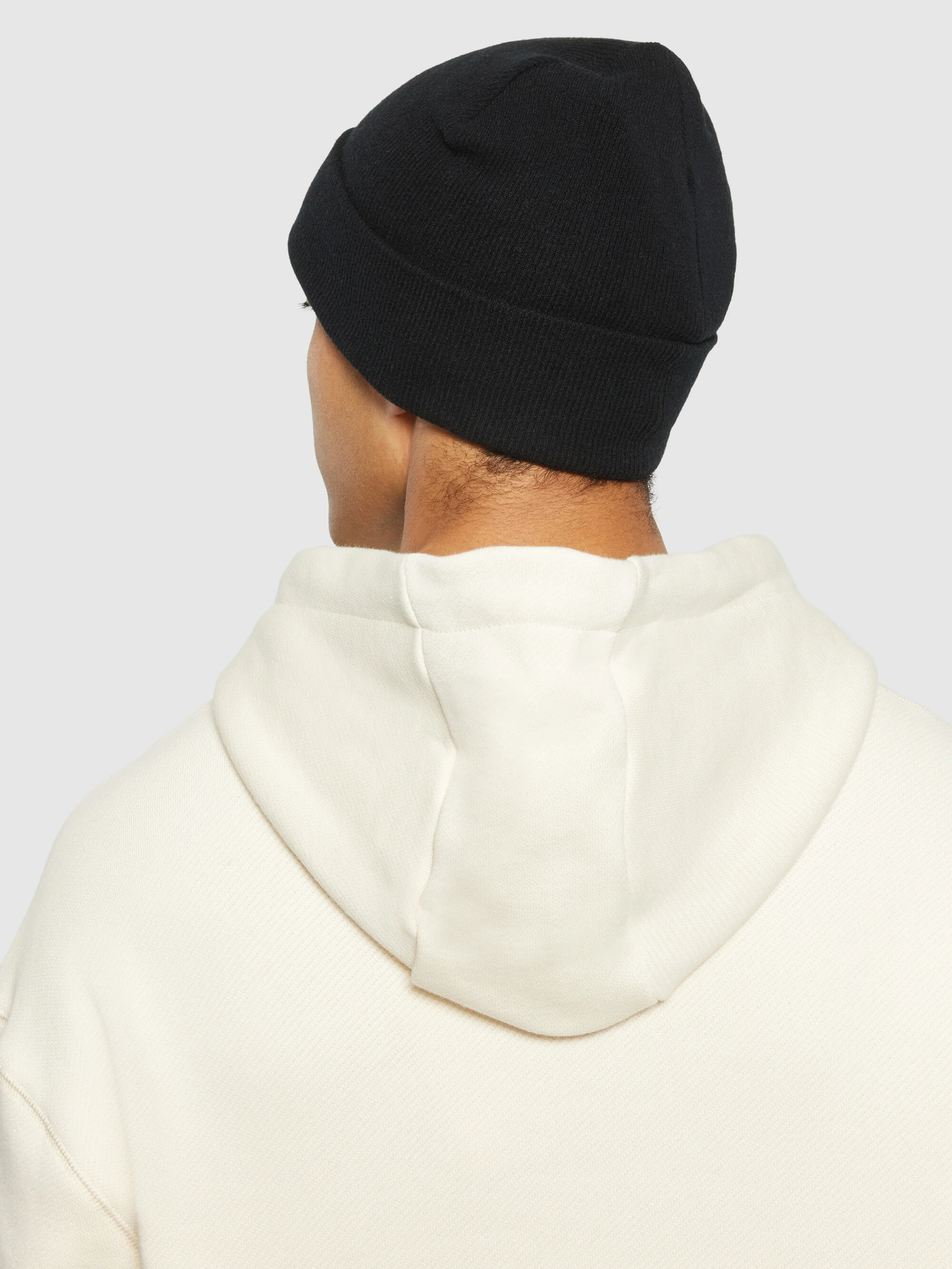 Double layer wool beanie - Black Jet - Image 7