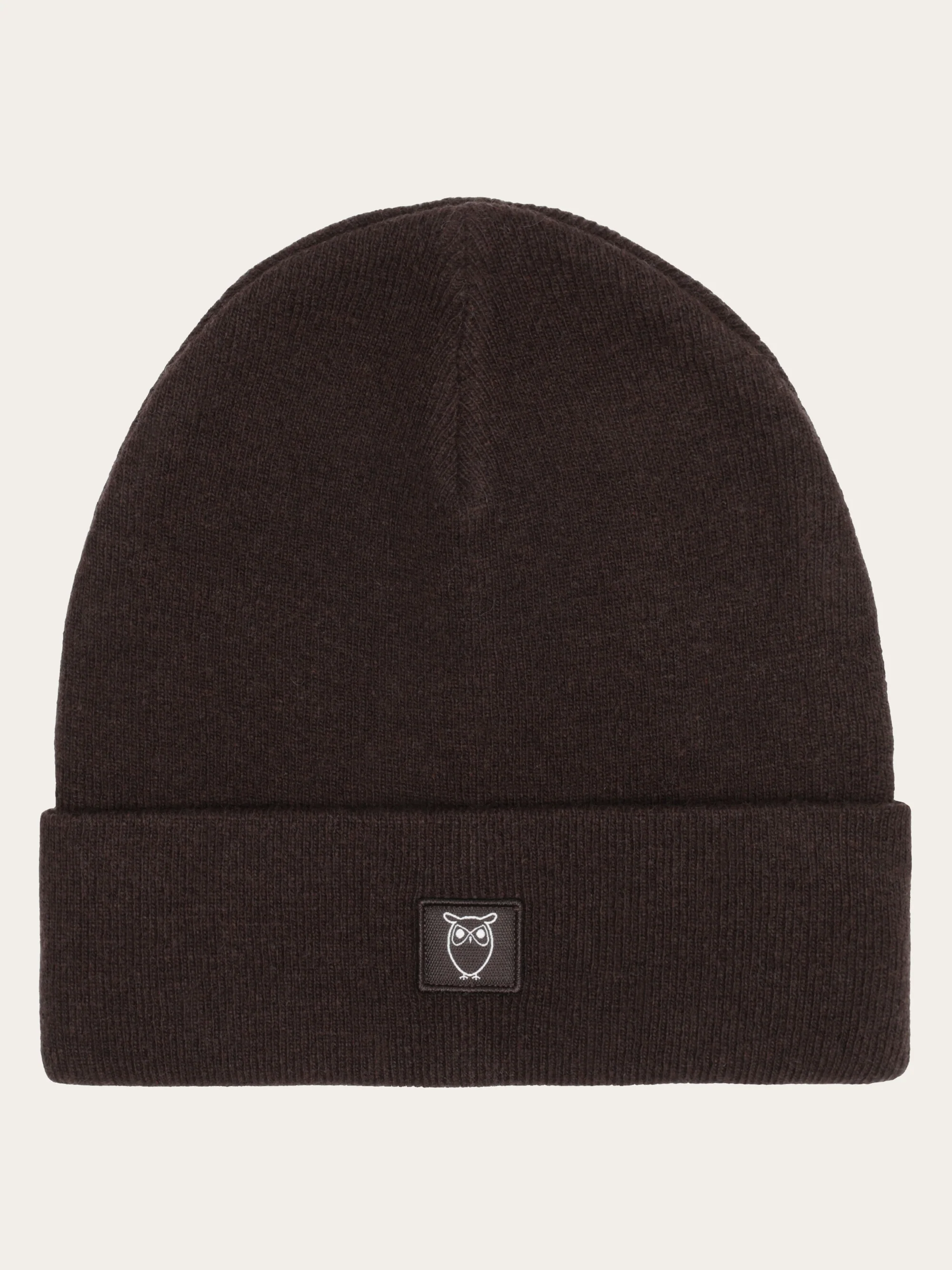 Double layer wool beanie - Chocolate Torte