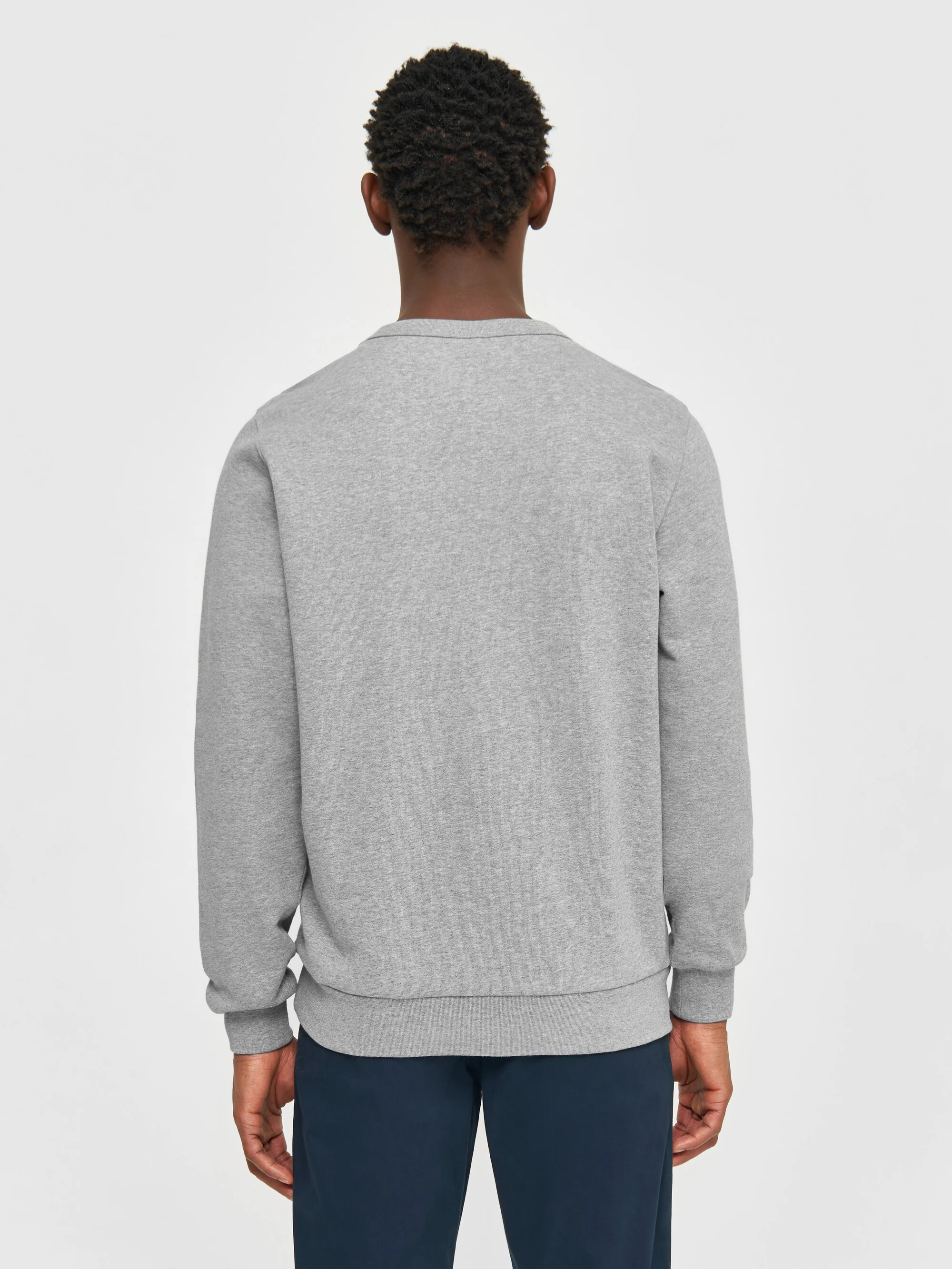 Basic badge sweat - Grey Melange - Image 3