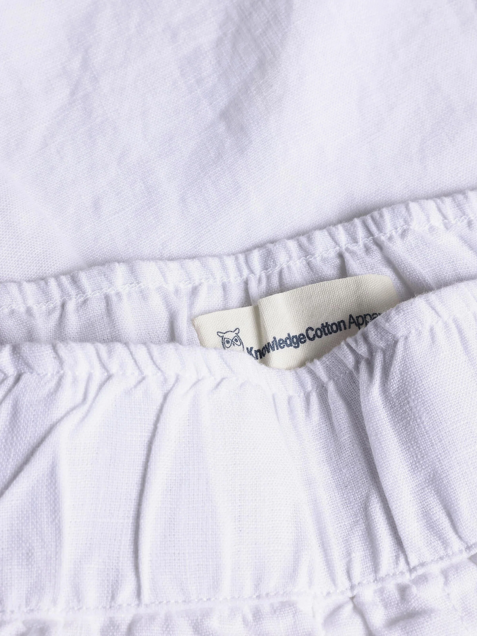 Eve wide linen culotte shorts - Bright White - Image 2