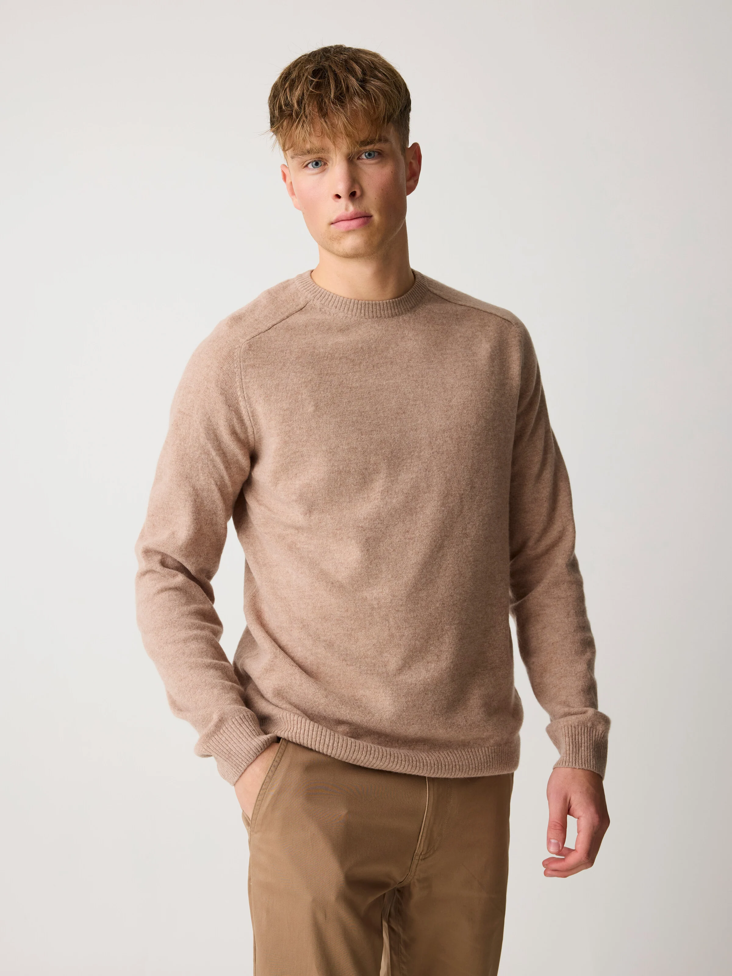 Basic o-neck knit - Kelp melange - Image 2