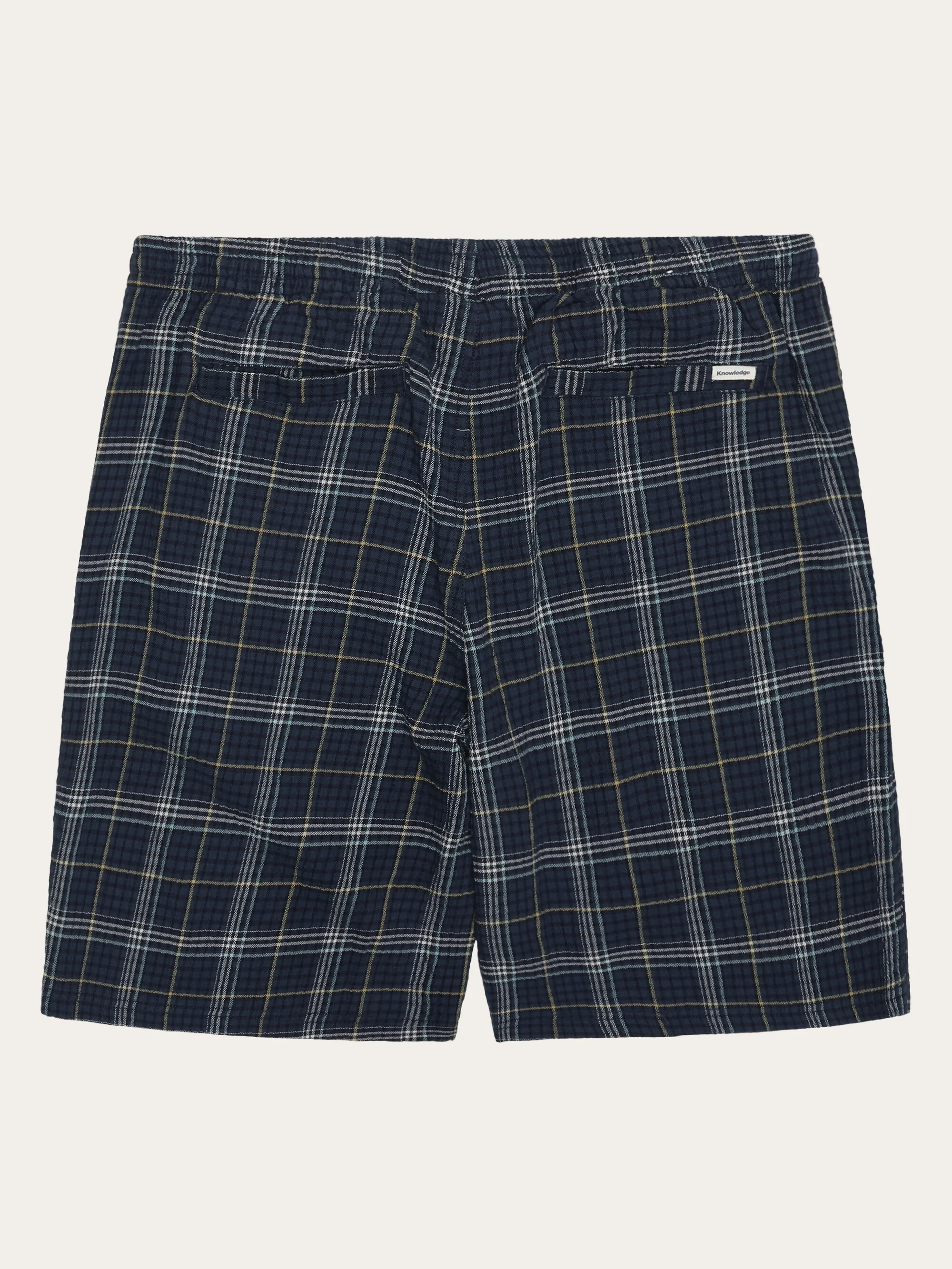 FIG checkered shorts - GOTS/Vegan - blue check - Image 3