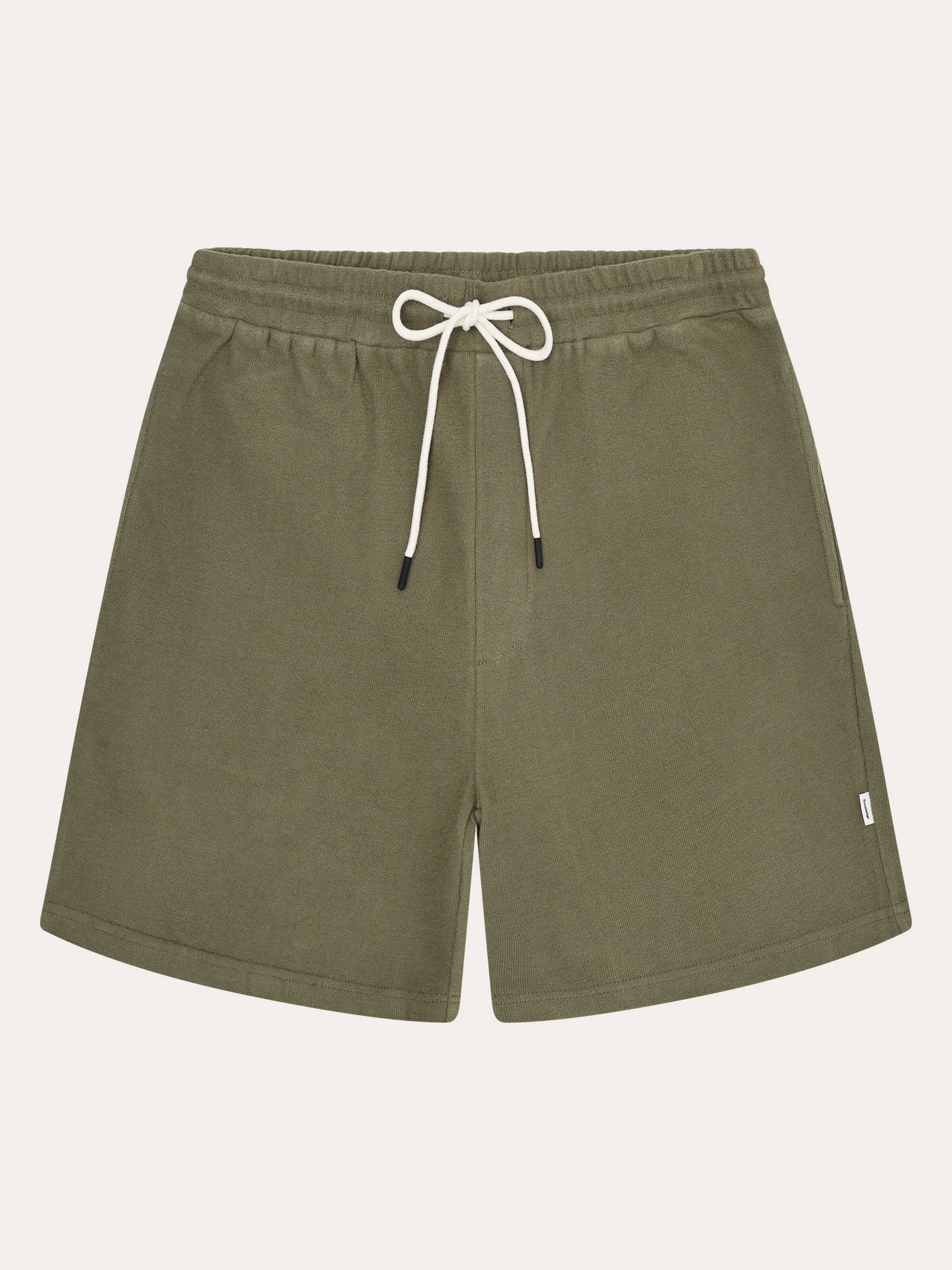 Fig loose bouclé shorts - Burned Olive