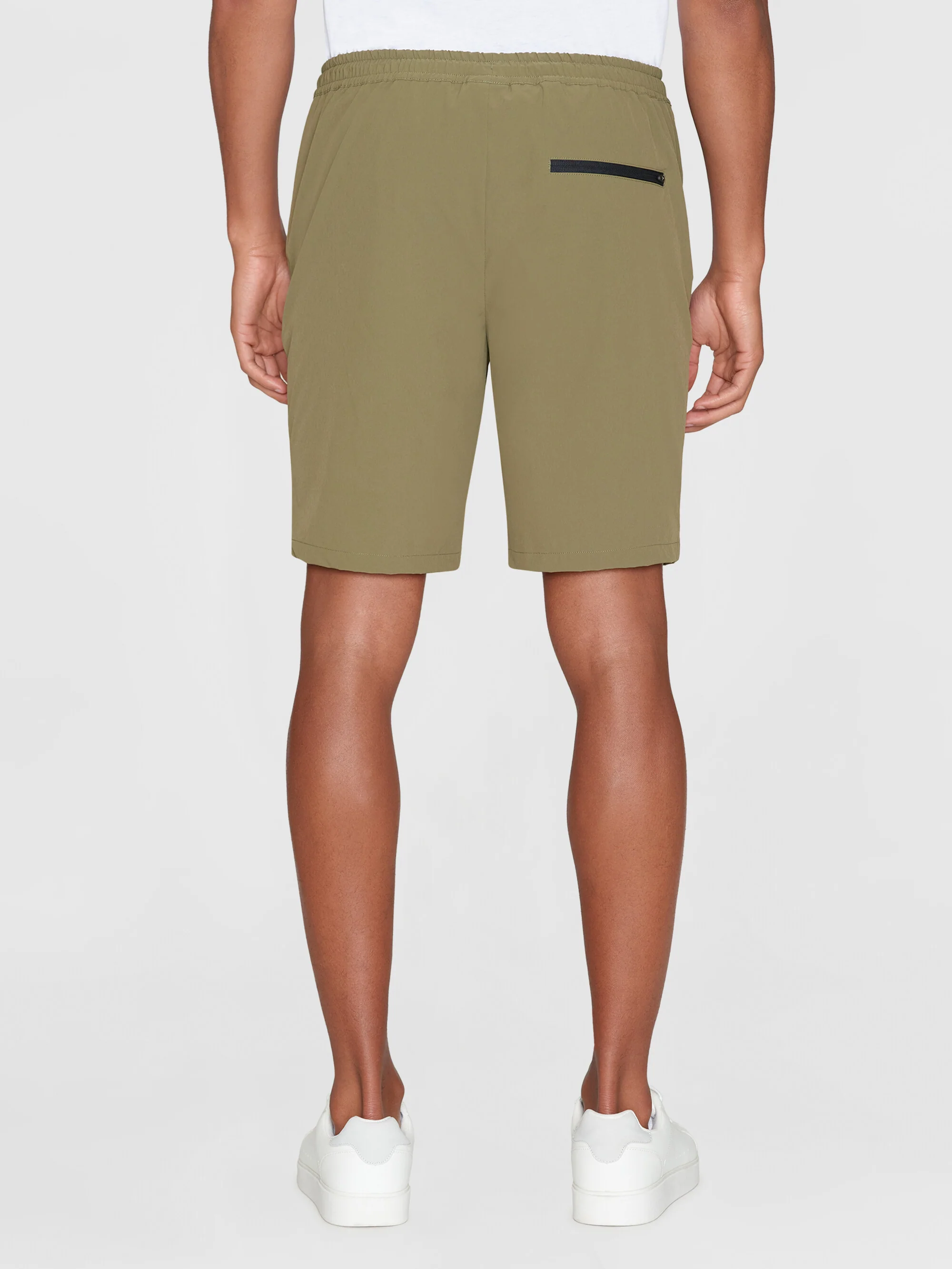 FIG loose elastic waist string shorts - GRS/Vegan - Burned Olive - Image 3