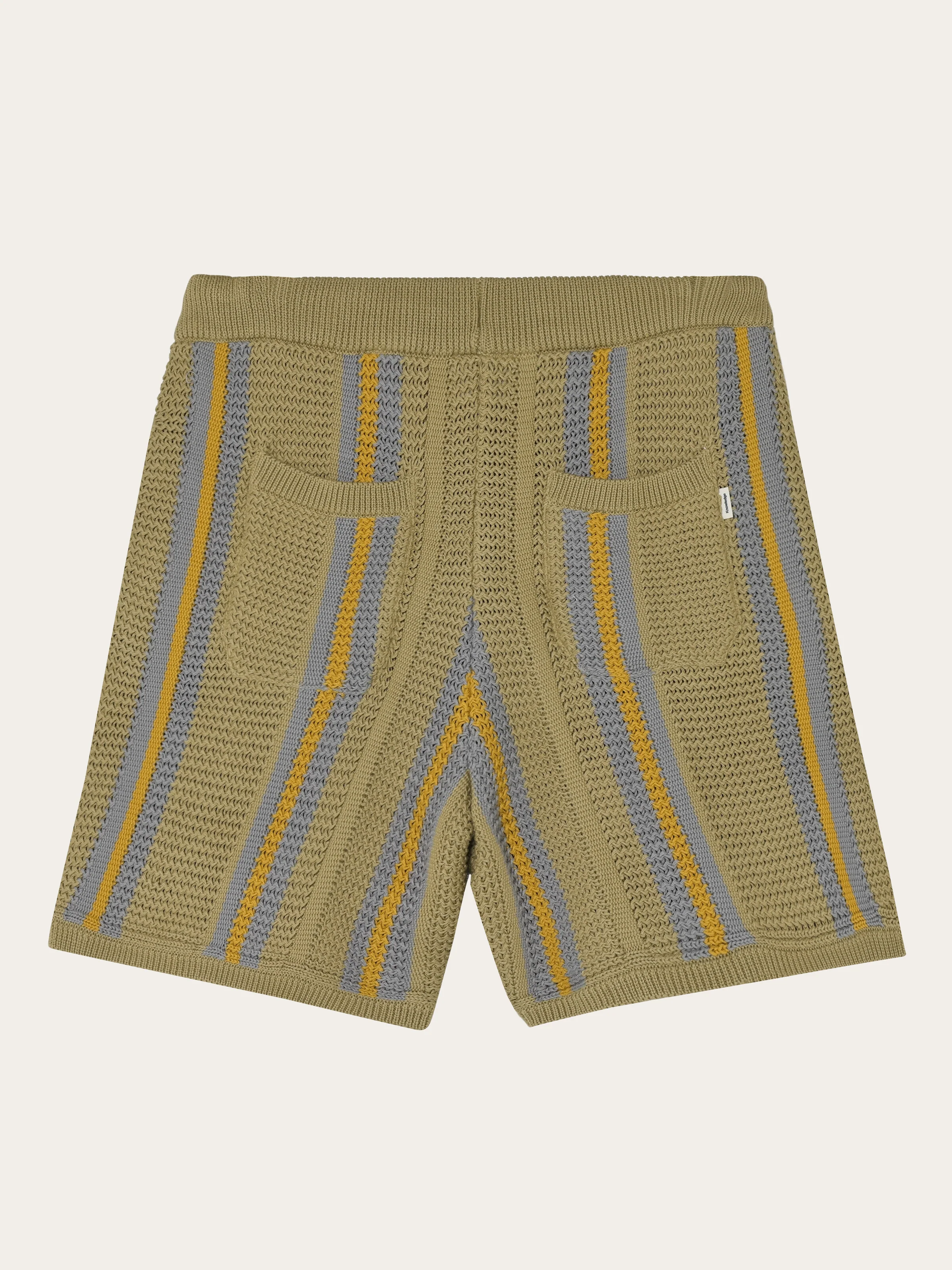 Fig loose knit shorts - Beige stripe - Image 4