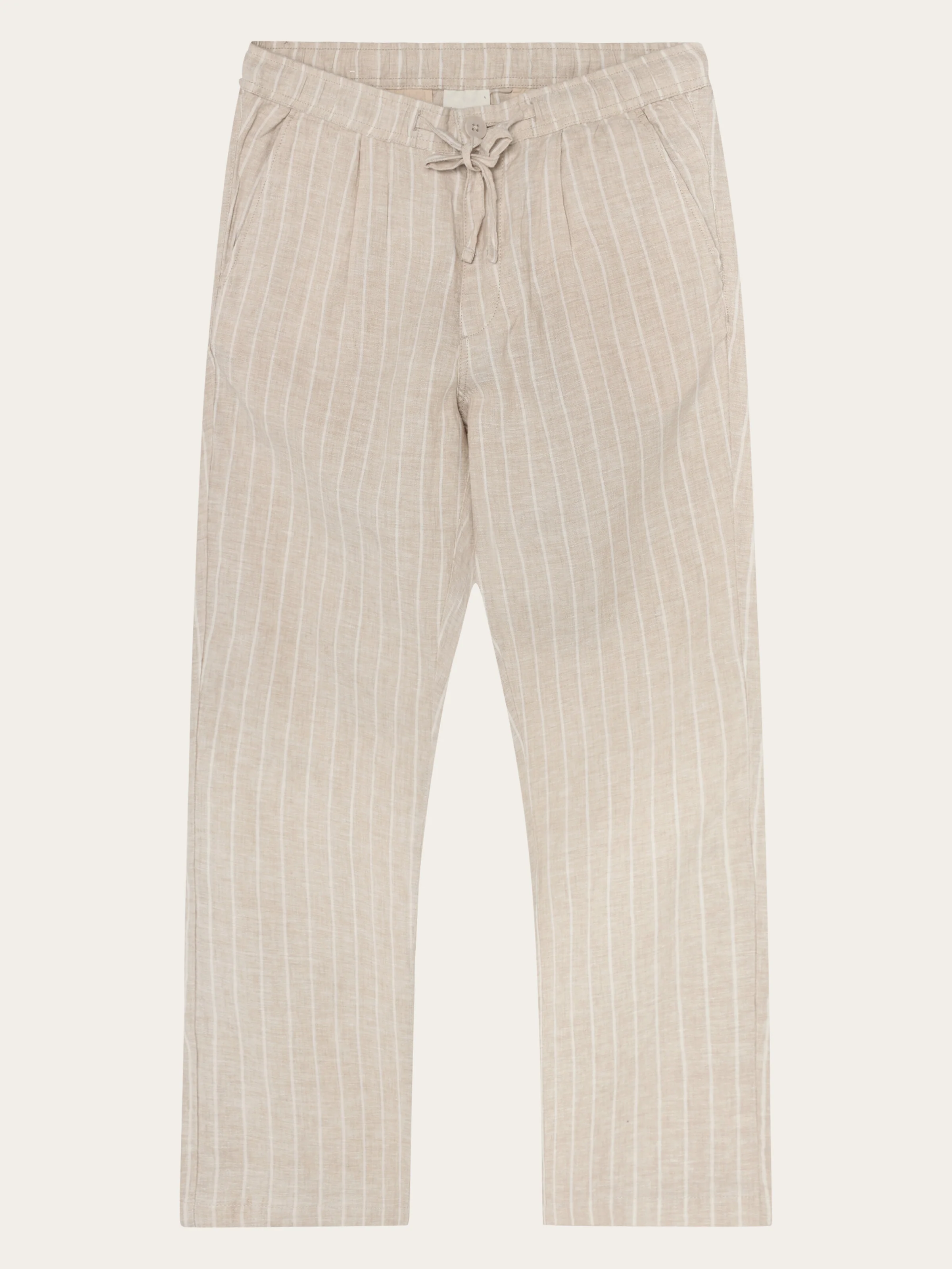 Fig loose linen pants - Creme Stripe