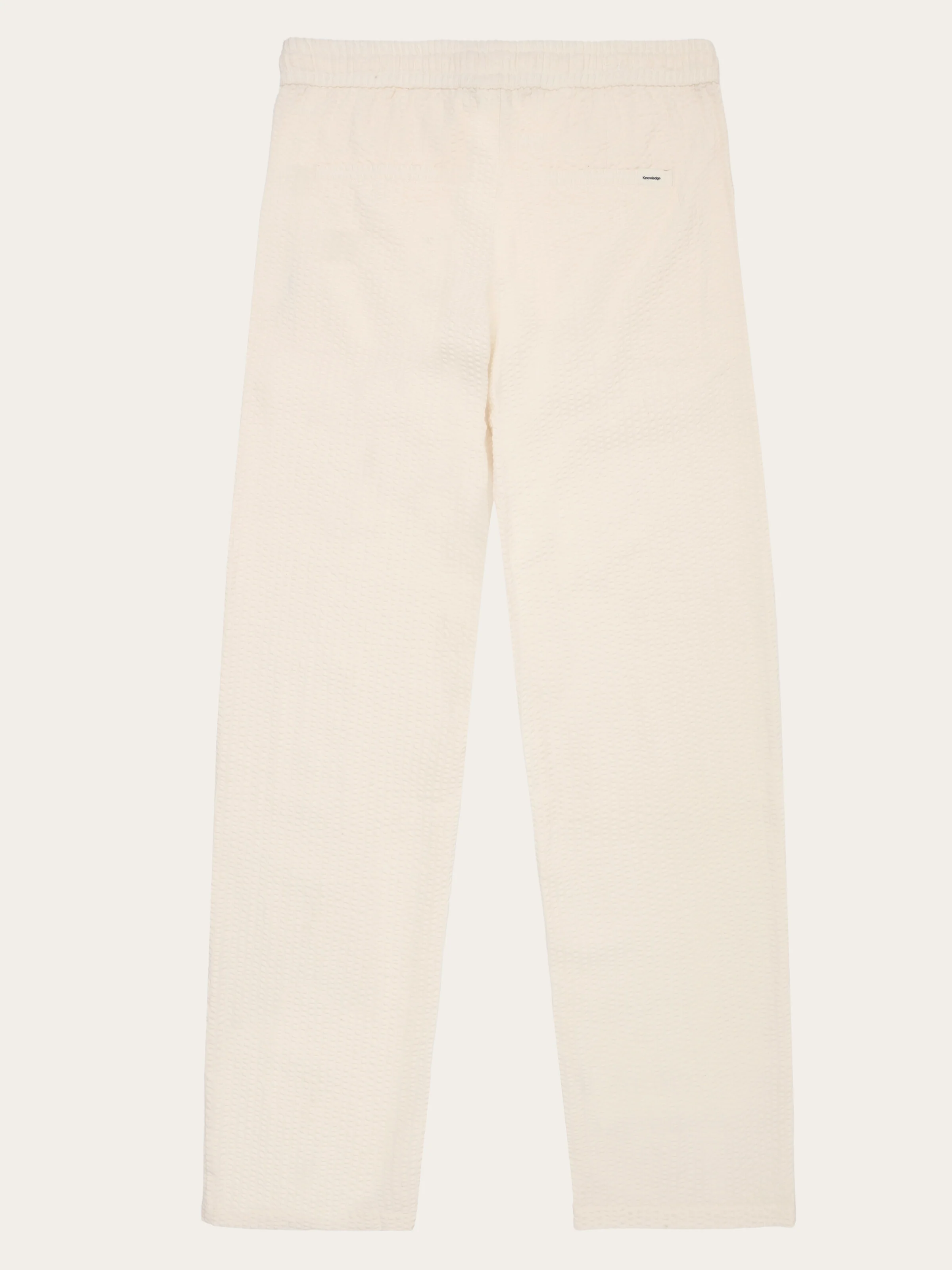 Fig loose seersucker pants - Egret - Image 3
