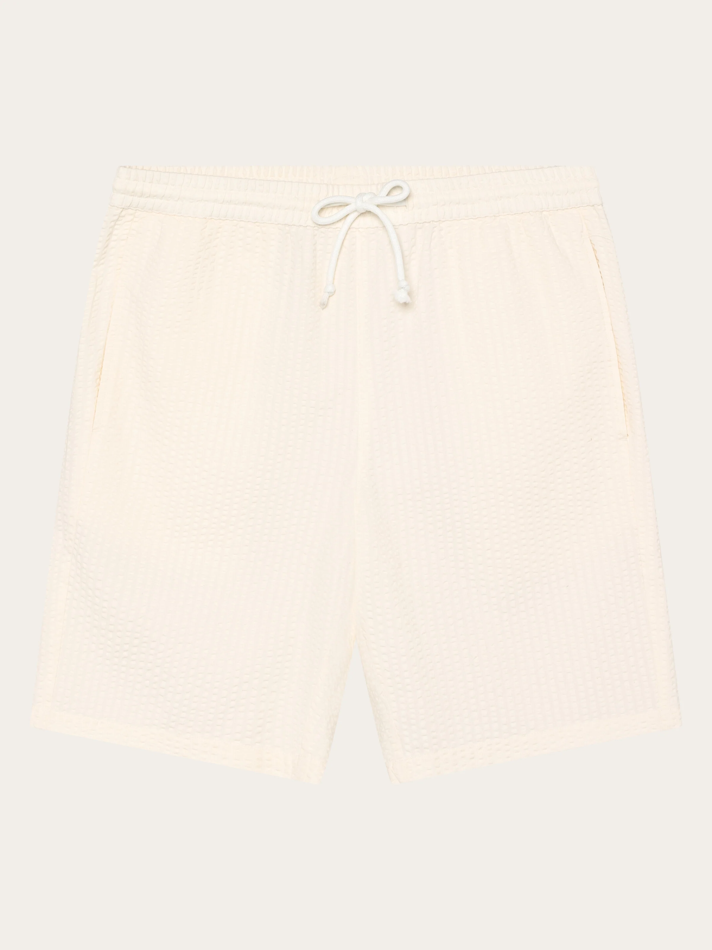 Fig loose seersucker shorts - Egret