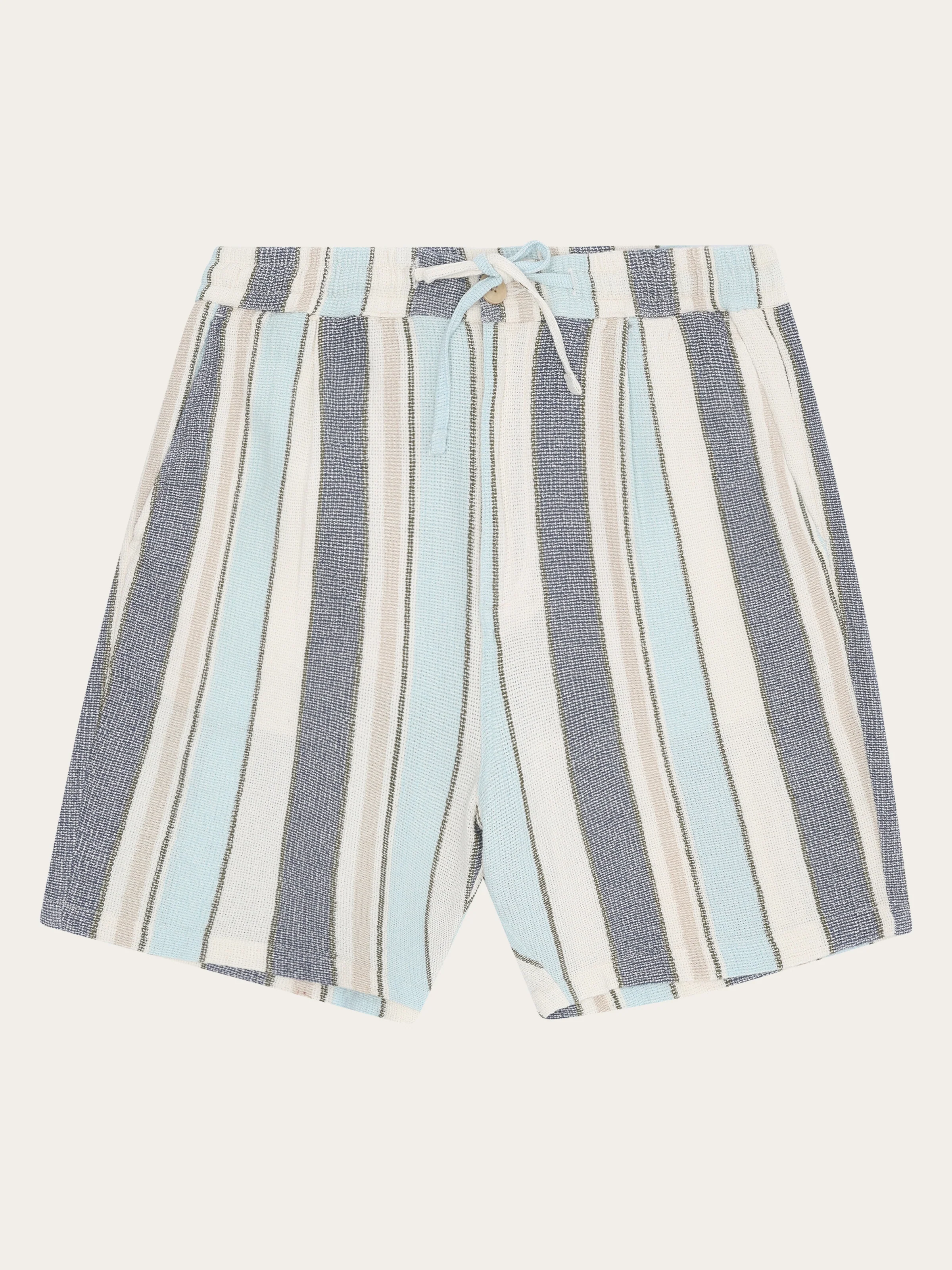 Fig loose striped shorts - Blue stripe