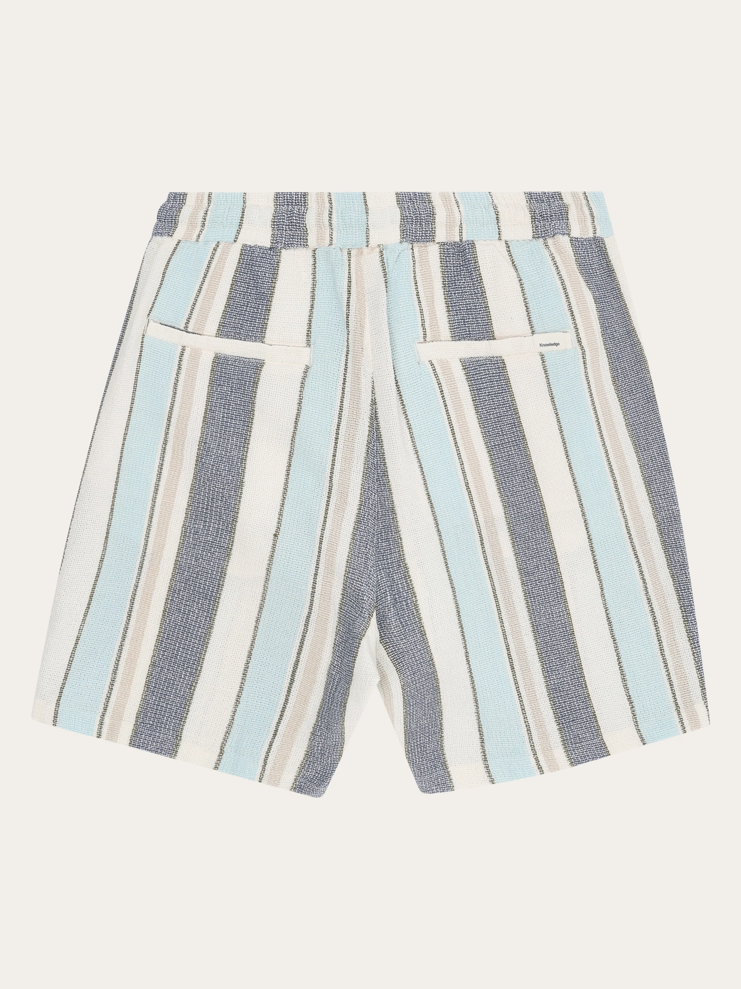 Fig loose striped shorts - Blue stripe - Image 3